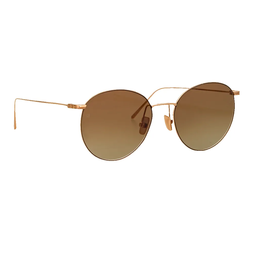 Foster Oval Sunglasses in Rose Gold sold by Linda Farrow product image thumbnail 2