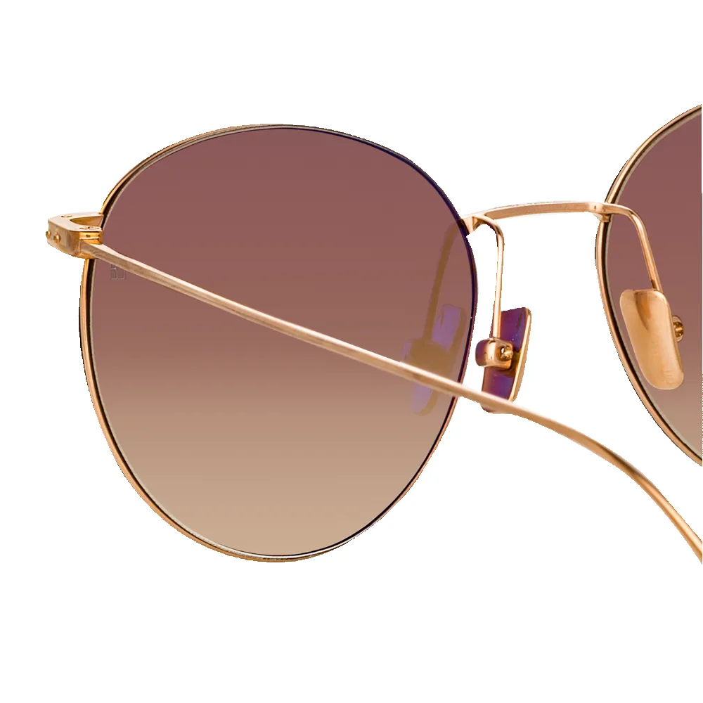Foster Oval Sunglasses in Rose Gold sold by Linda Farrow product image thumbnail 3
