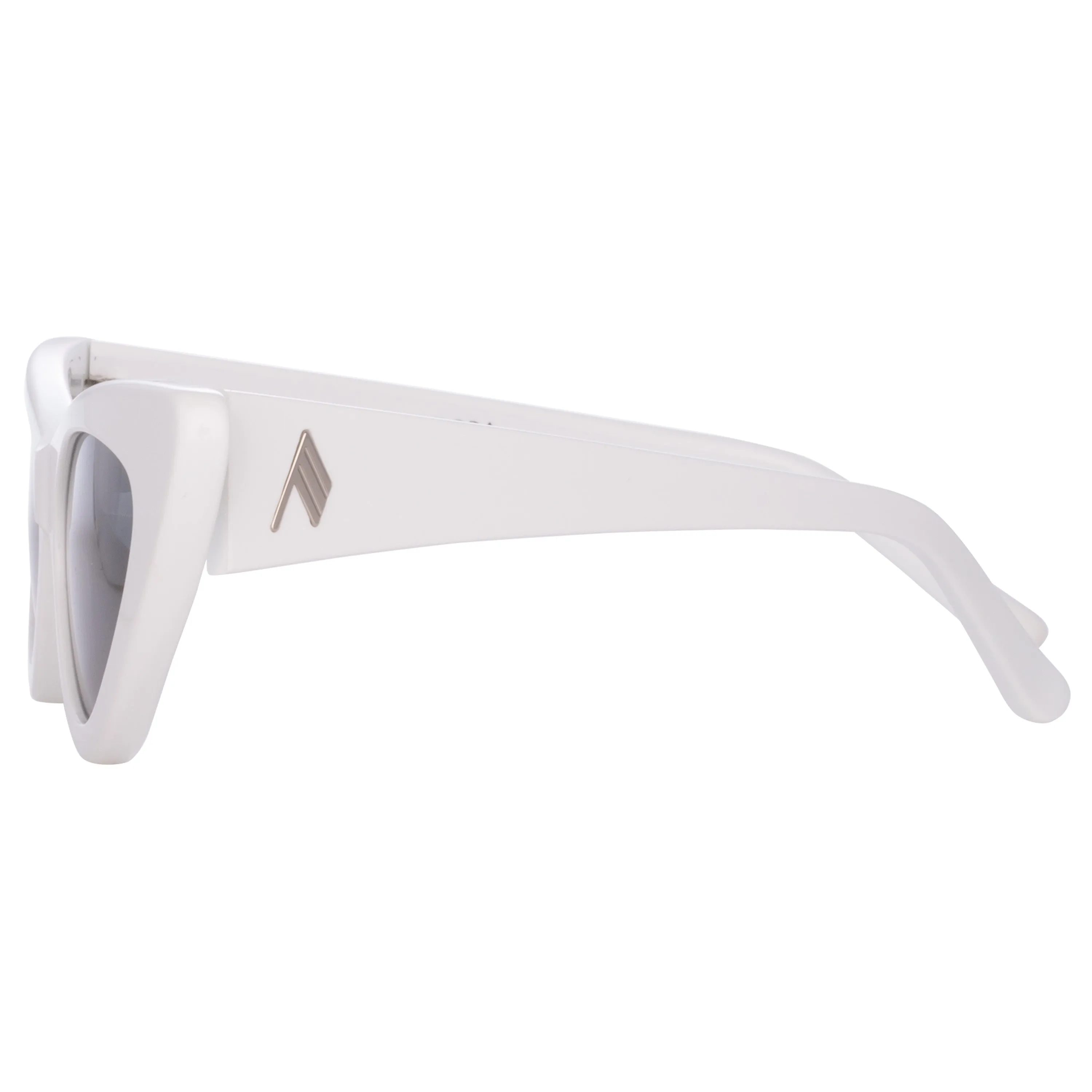 The Attico Dora D-Frame Sunglasses in White sold by Linda Farrow product image thumbnail 4
