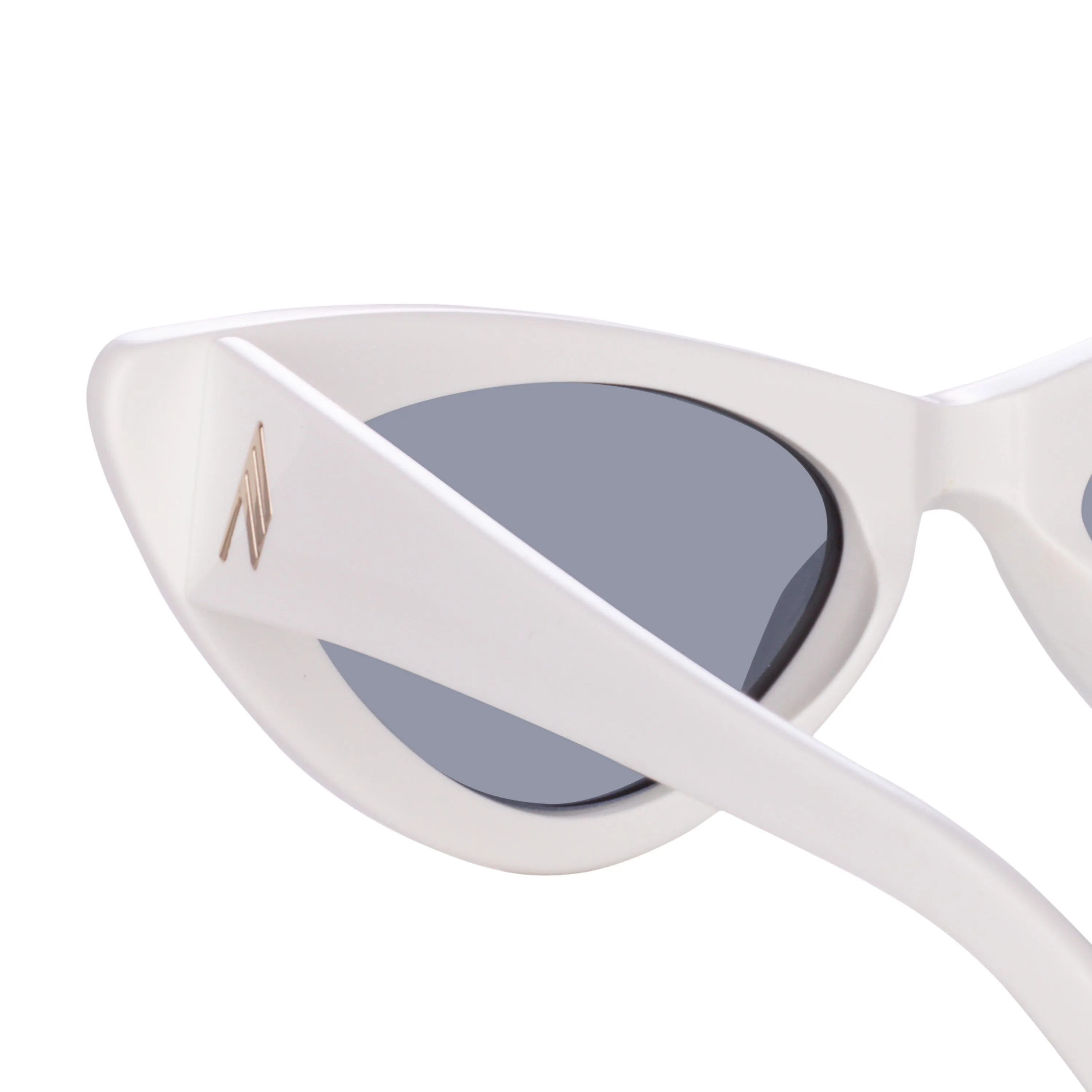 The Attico Dora D-Frame Sunglasses in White sold by Linda Farrow product image thumbnail 5