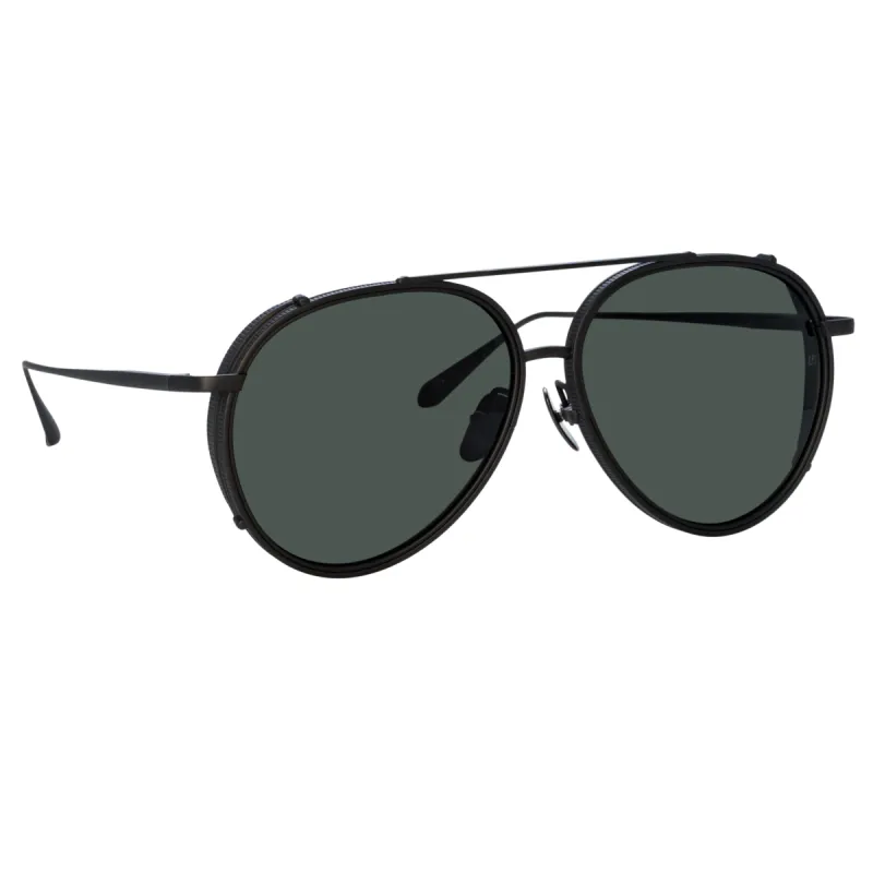 Torino Aviator Sunglasses in Nickel sold by Linda Farrow