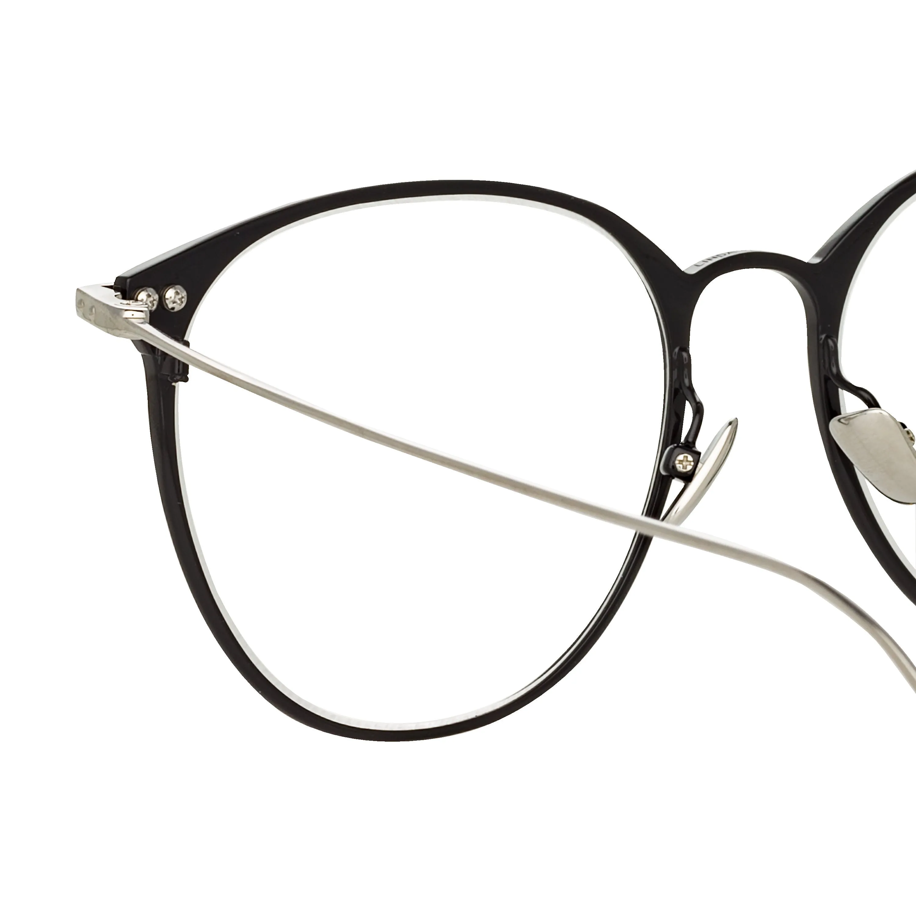 Sophia Optical A Oval Frame in Black and White Gold (Men's) sold by Linda Farrow product image thumbnail 5
