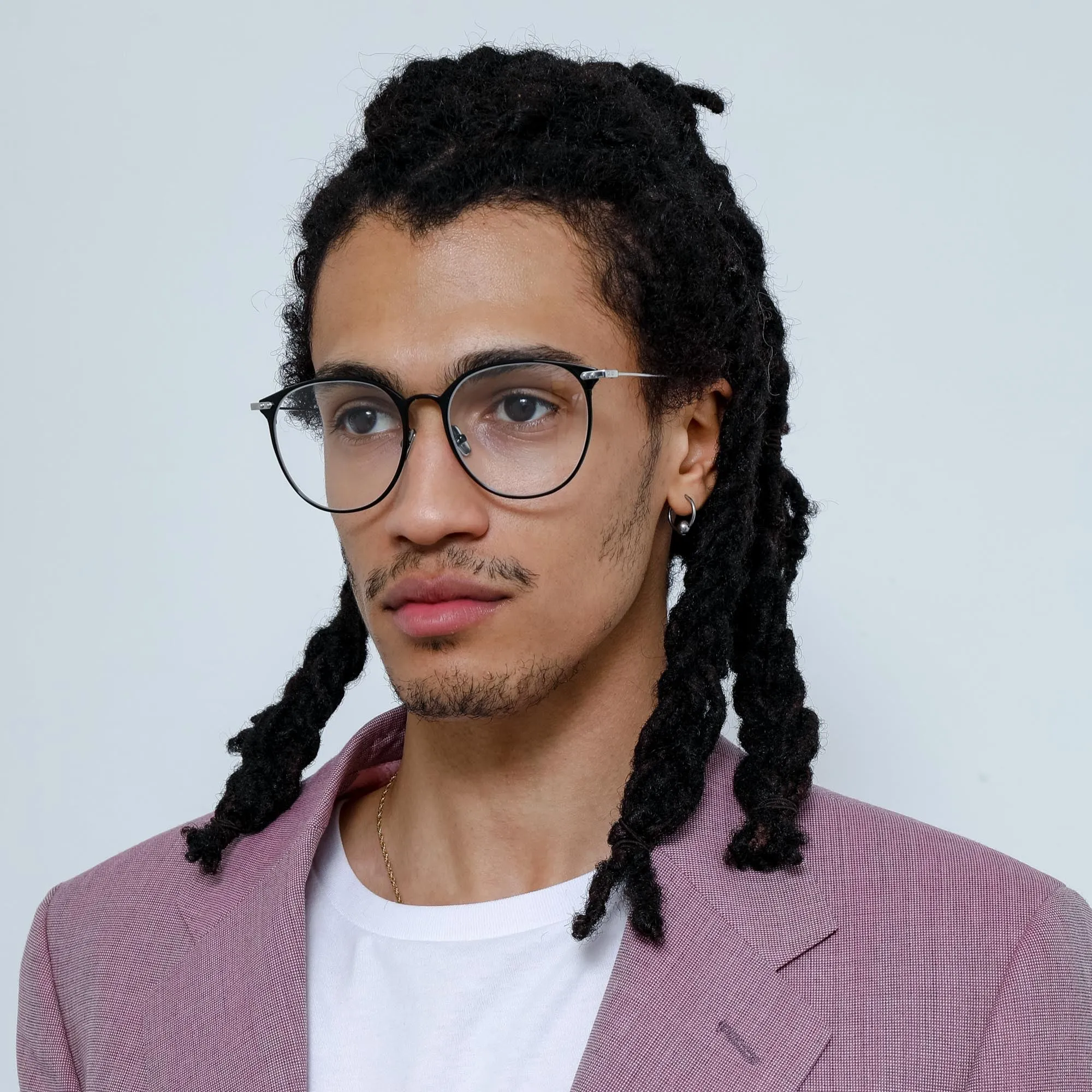 Sophia Optical A Oval Frame in Black and White Gold (Men's) sold by Linda Farrow product image thumbnail 2