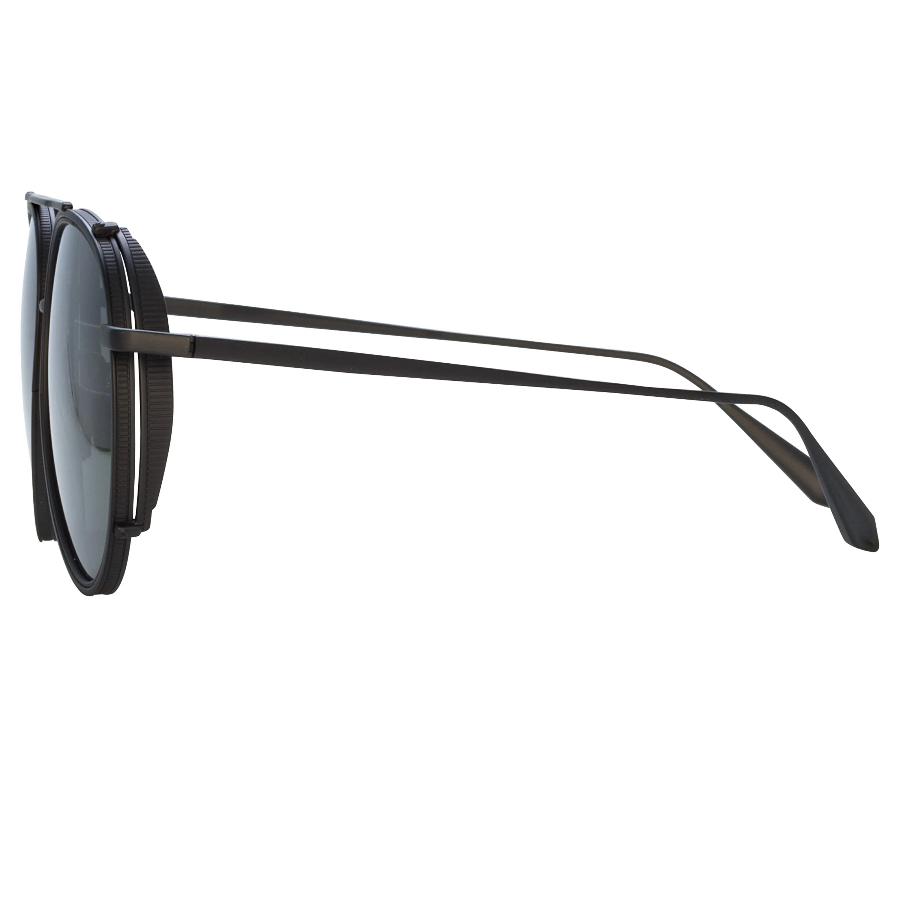 Torino Aviator Sunglasses in Nickel sold by Linda Farrow product image thumbnail 3
