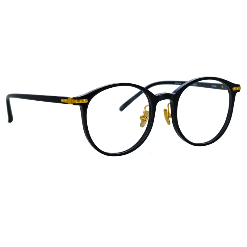 Forster A Oval Optical Frame in Black sold by Linda Farrow
