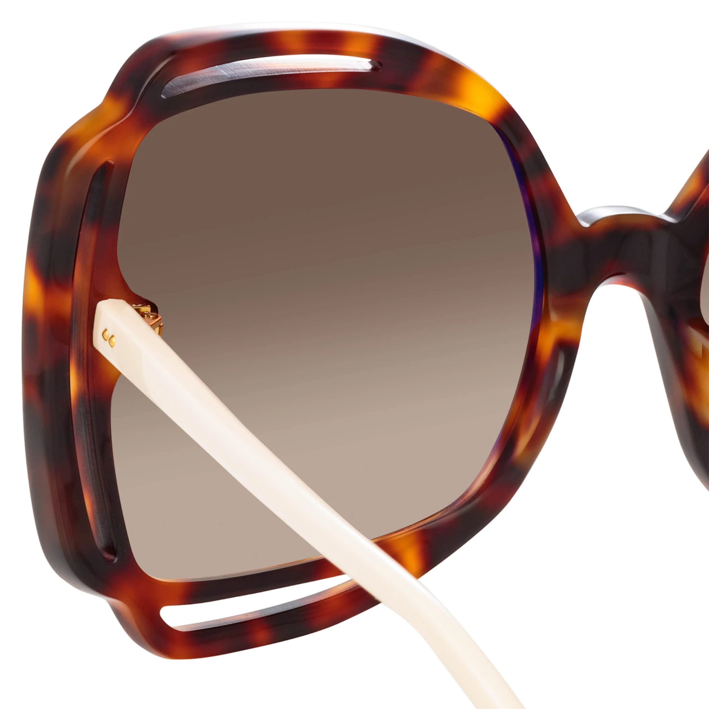 Valentina Squared Sunglasses in Tortoiseshell sold by Linda Farrow product image thumbnail 3
