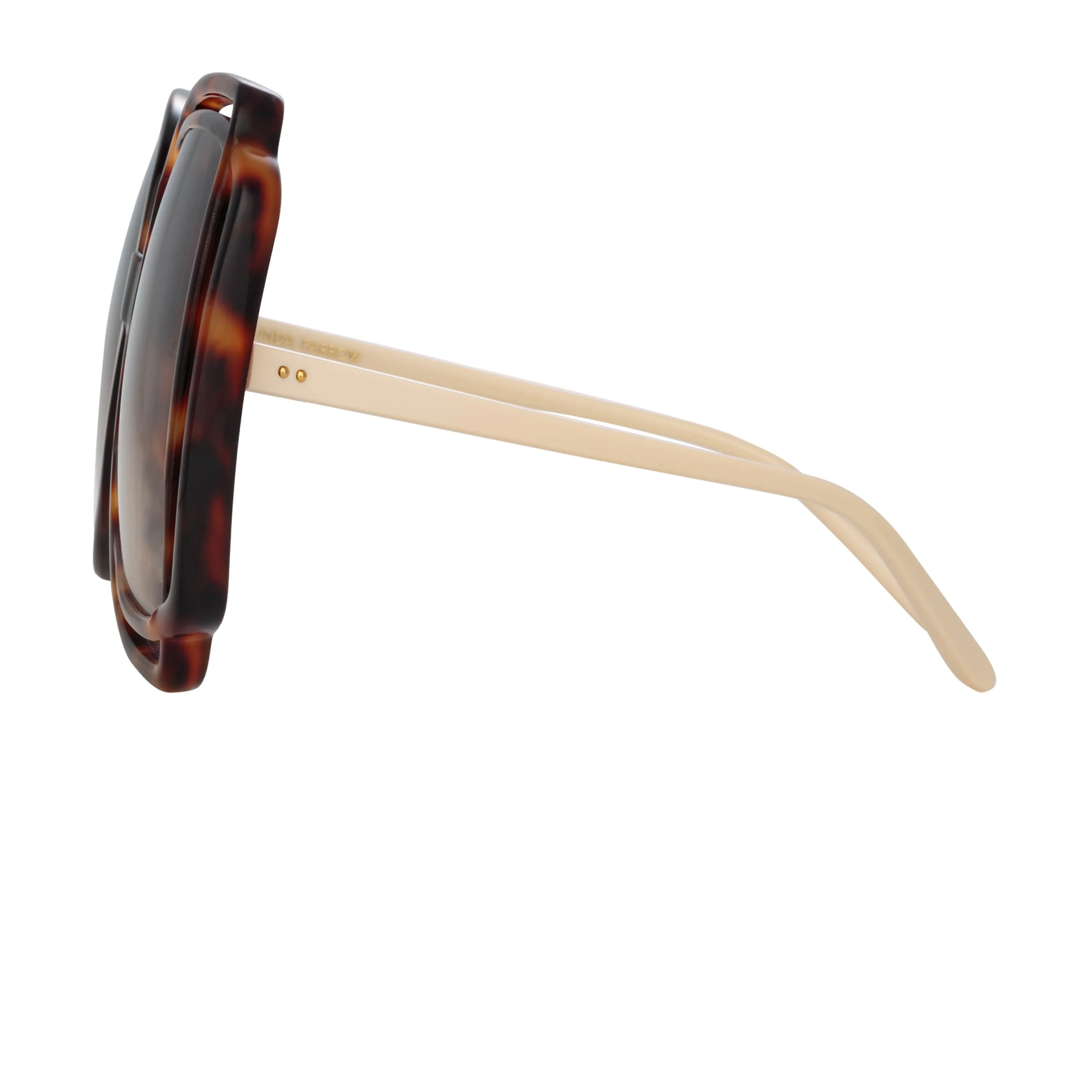 Valentina Squared Sunglasses in Tortoiseshell sold by Linda Farrow product image thumbnail 5