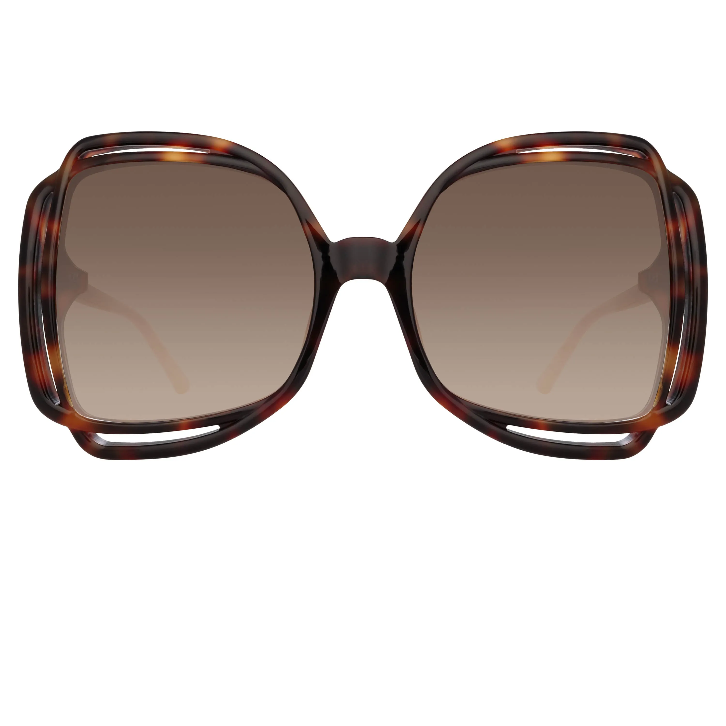 Valentina Squared Sunglasses in Tortoiseshell sold by Linda Farrow product image thumbnail 2