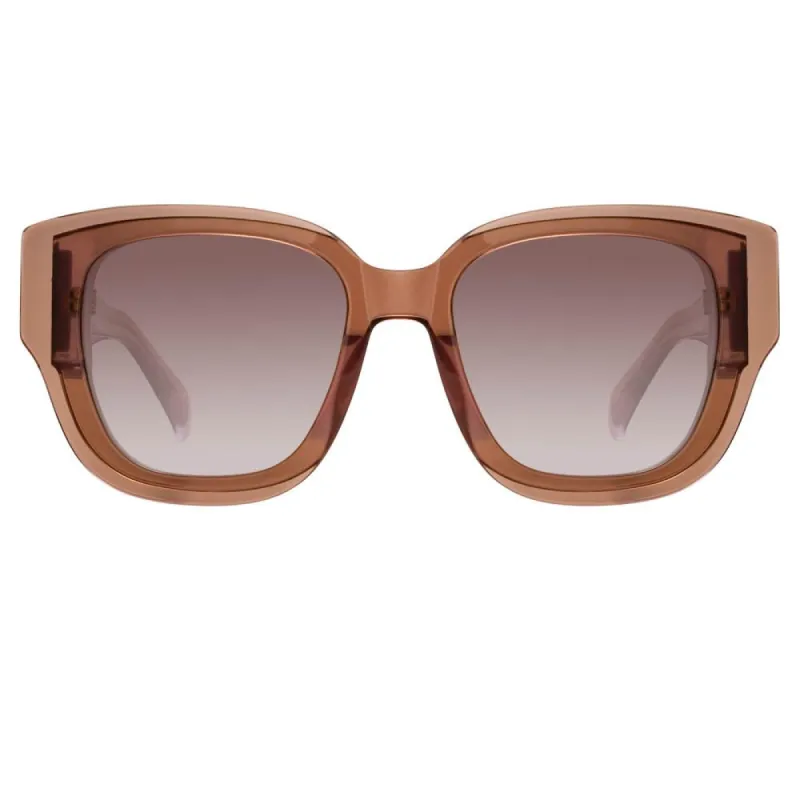 Matthew Williamson Senna D-Frame Sunglasses in Purple sold by Linda Farrow