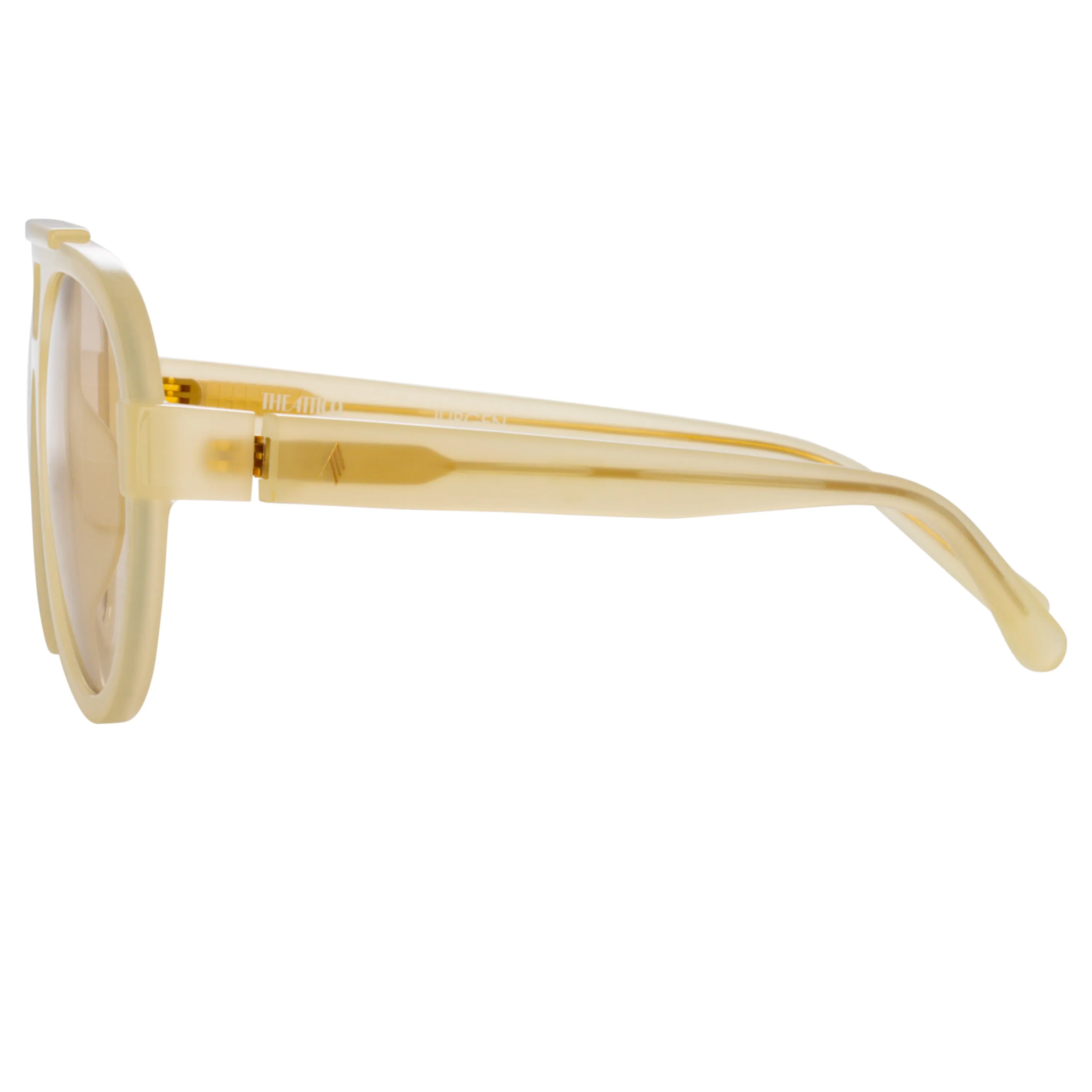 The Attico Jurgen Aviator Sunglasses in Yellow sold by Linda Farrow product image thumbnail 3