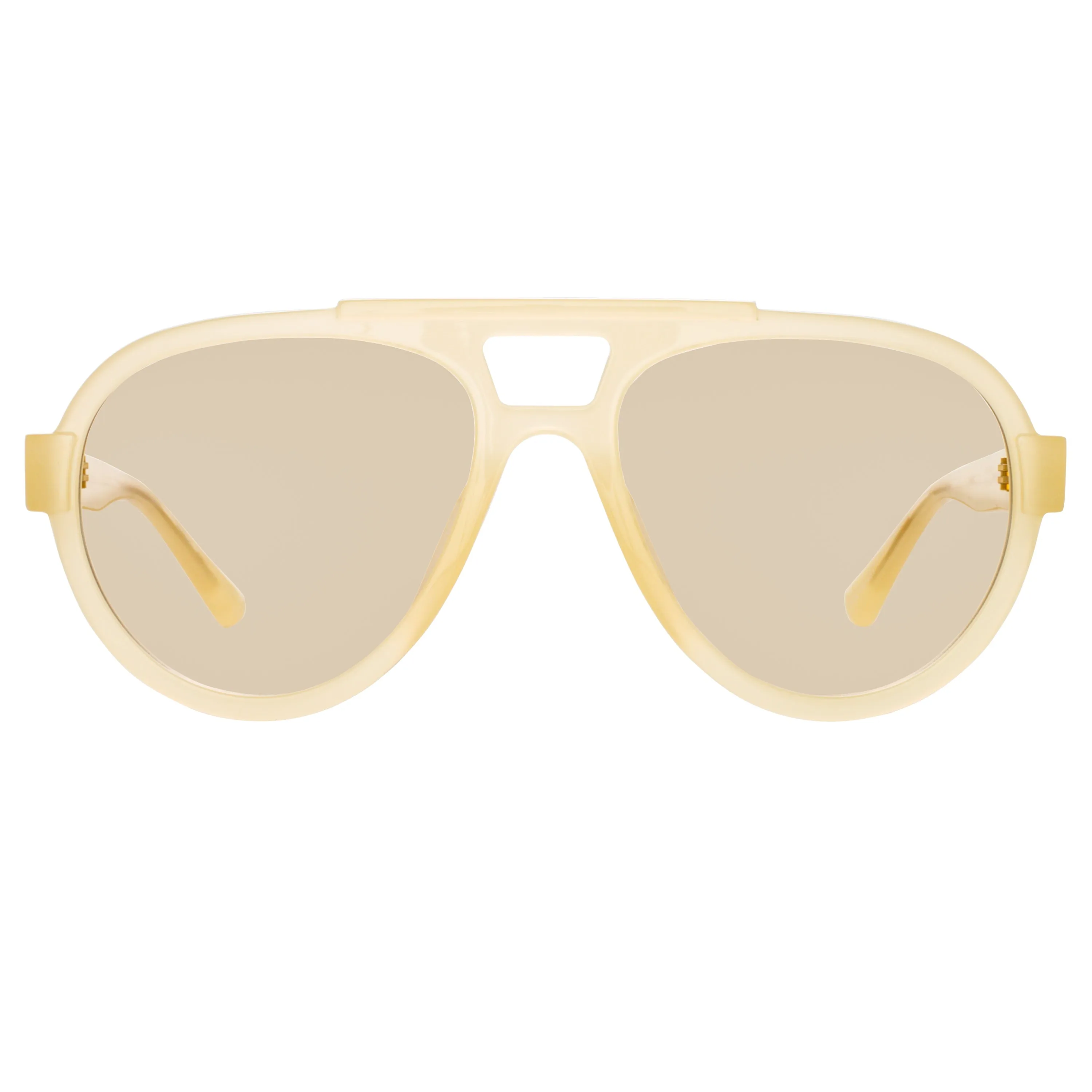 The Attico Jurgen Aviator Sunglasses in Yellow sold by Linda Farrow product image thumbnail 2