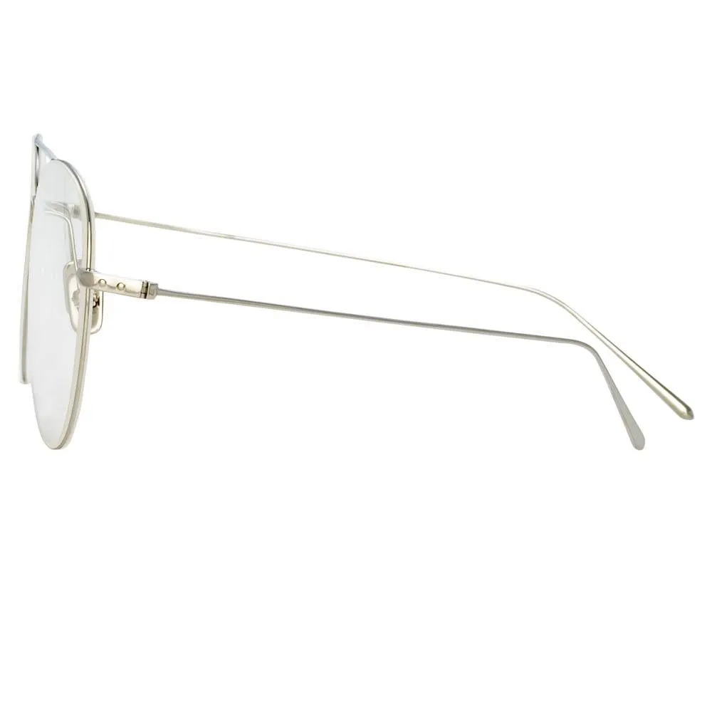 Lloyds A Aviator Optical Frame in White Gold sold by Linda Farrow product image thumbnail 3