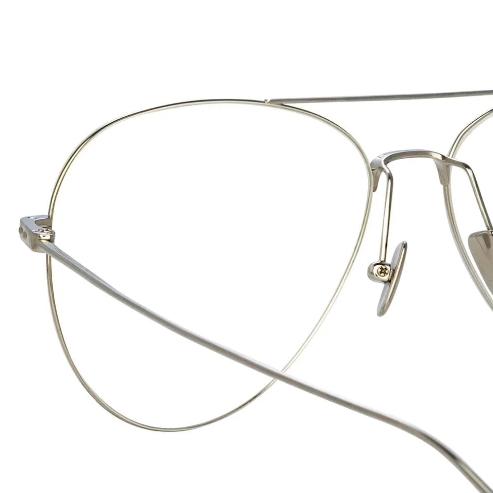 Lloyds A Aviator Optical Frame in White Gold sold by Linda Farrow product image thumbnail 4