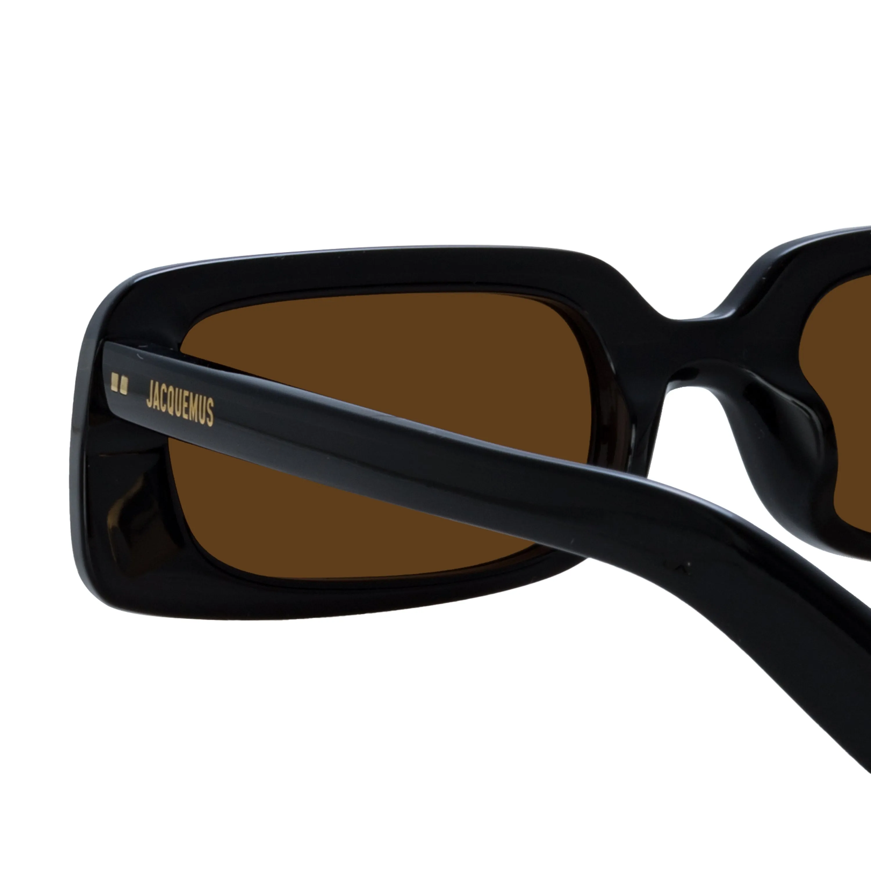 Azzurro Rectangular Sunglasses in Black by Jacquemus sold by Linda Farrow product image thumbnail 5