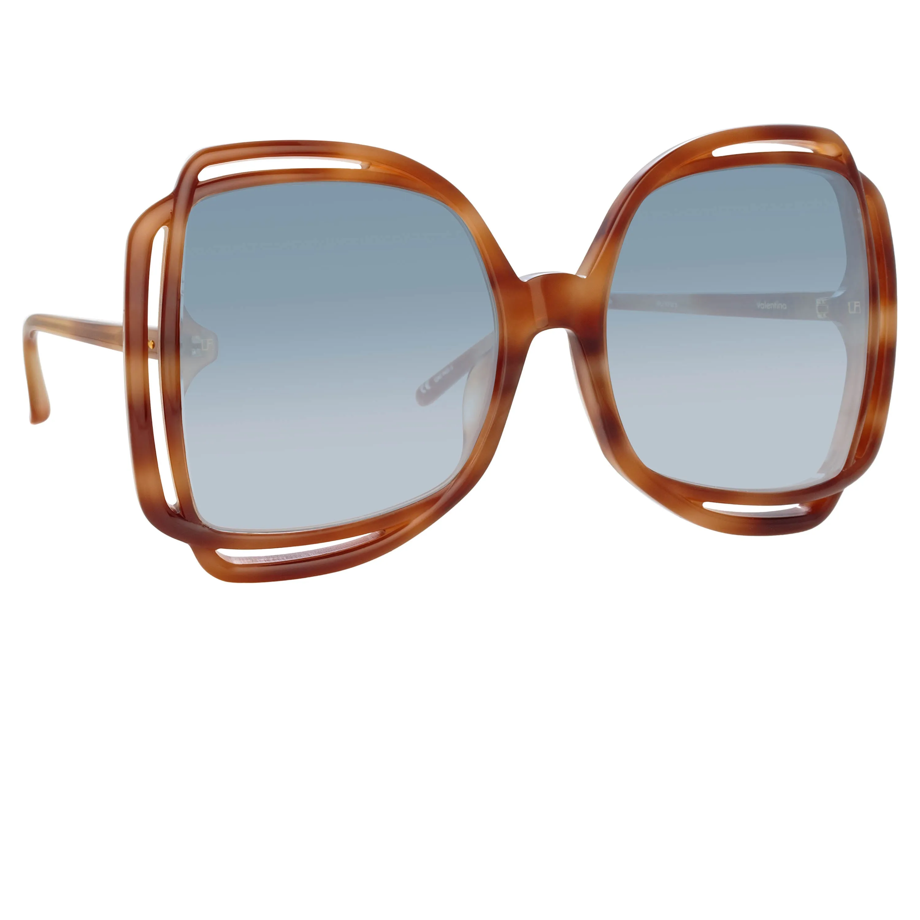 Valentina Squared Sunglasses in Horn sold by Linda Farrow product image thumbnail 2