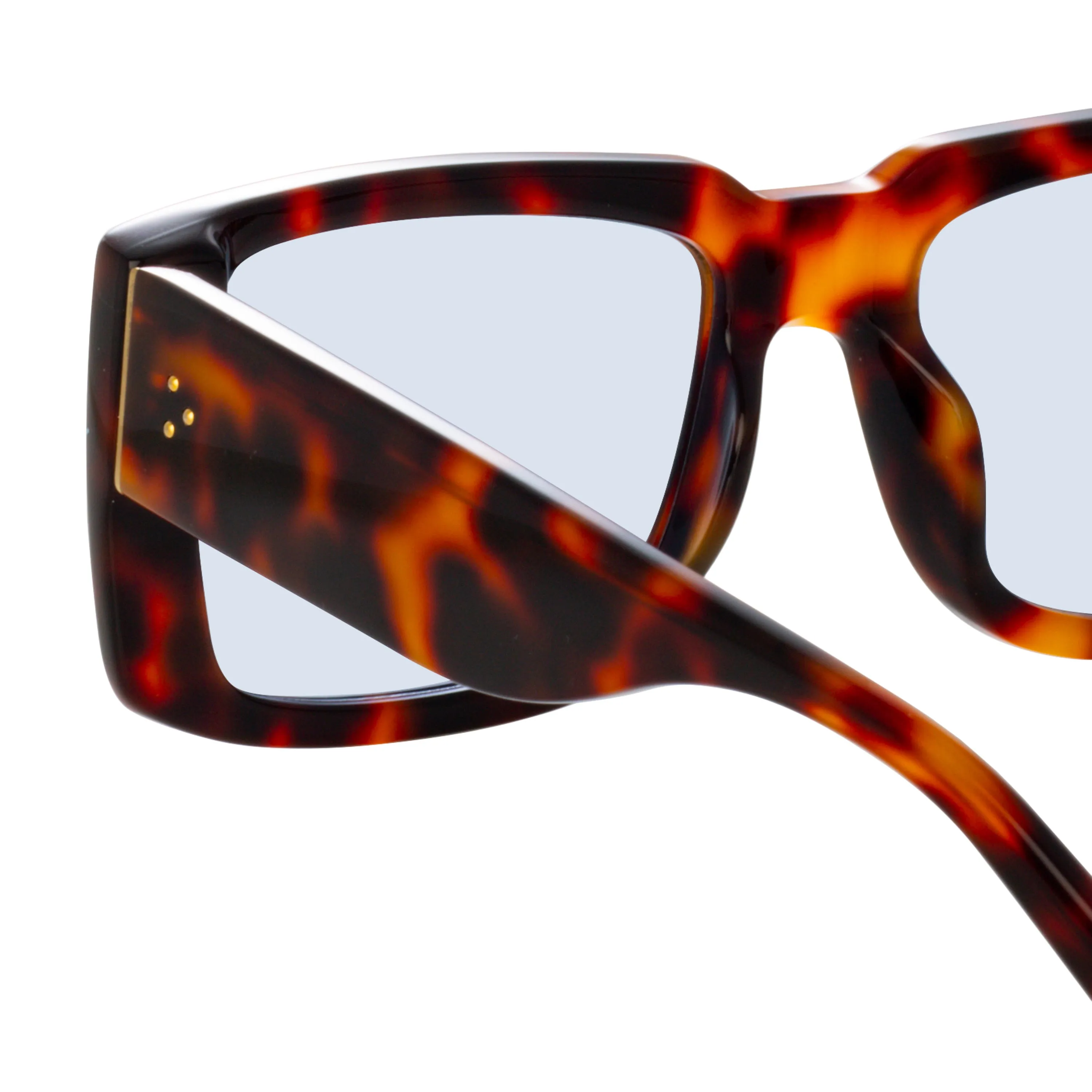 Morrison Rectangular Sunglasses in Tortoiseshell and Blue sold by Linda Farrow product image thumbnail 5