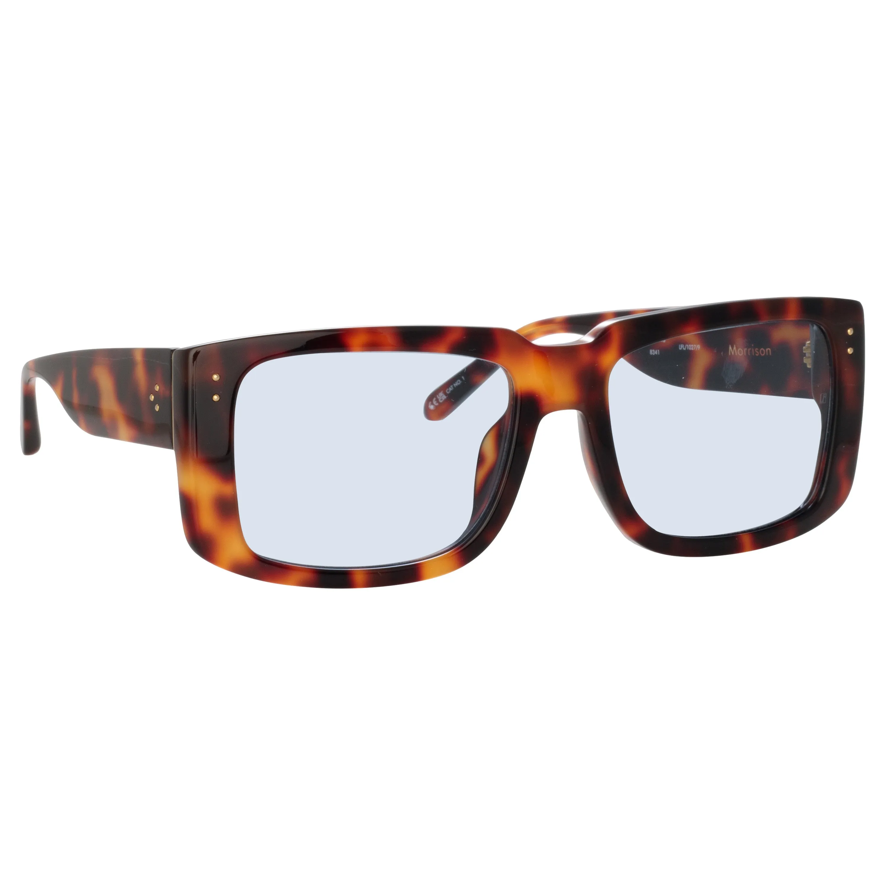 Morrison Rectangular Sunglasses in Tortoiseshell and Blue sold by Linda Farrow product image thumbnail 3