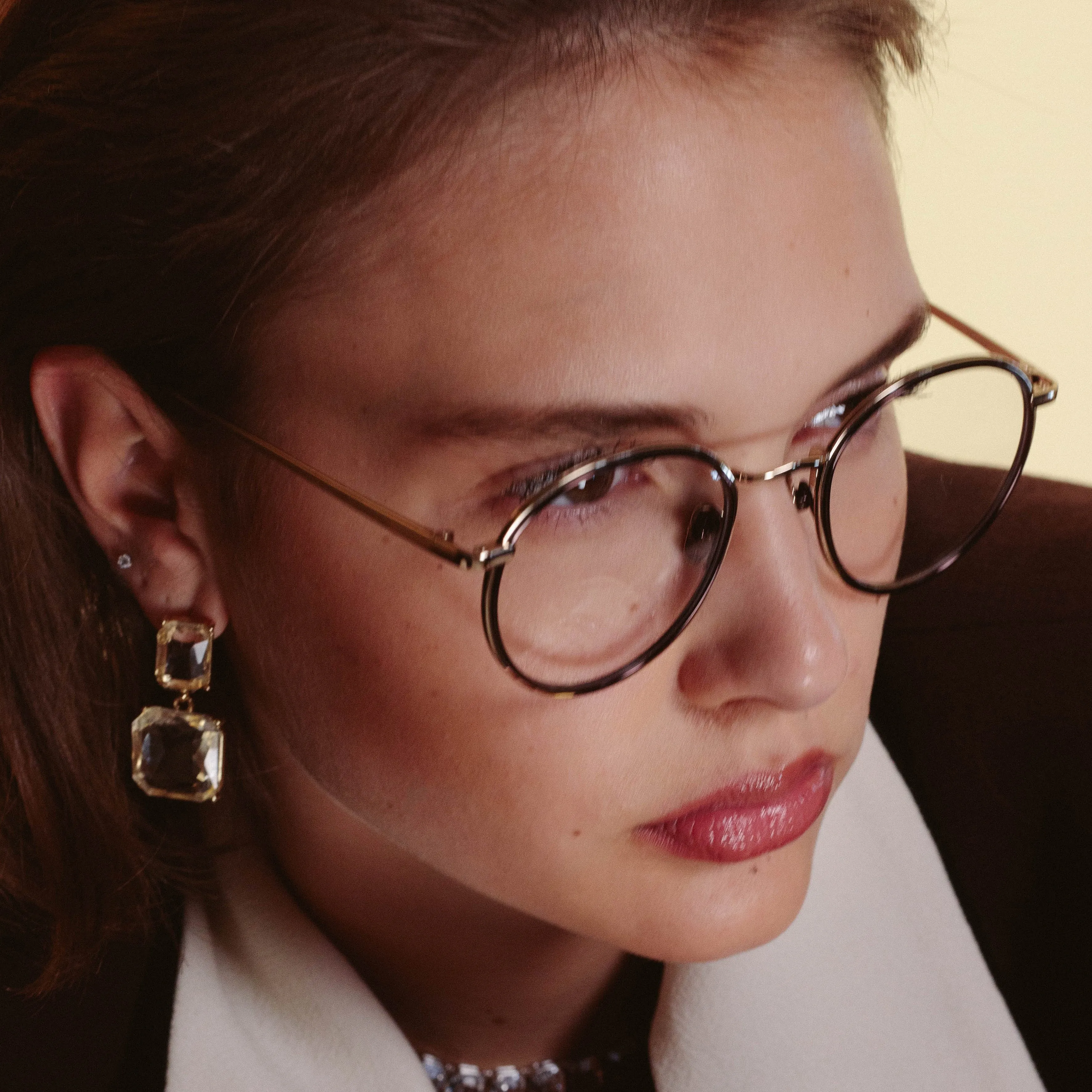 Comer Optical Oval Frame in Yellow Gold sold by Linda Farrow