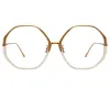 The Alona | Oversized Optical Frame in Clear (C12) sold by Linda Farrow