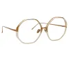 The Alona | Oversized Optical Frame in Clear (C12) sold by Linda Farrow
