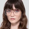 The Alona | Oversized Optical Frame in Clear (C12) sold by Linda Farrow