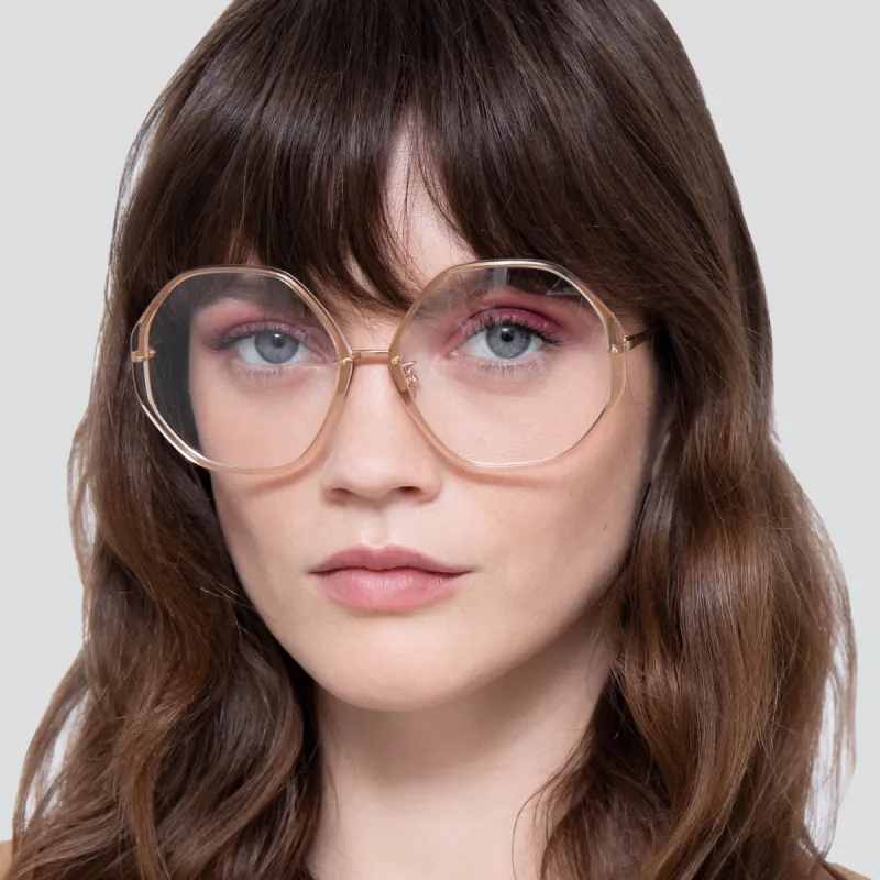 The Alona | Oversized Optical Frame in Clear (C12) sold by Linda Farrow