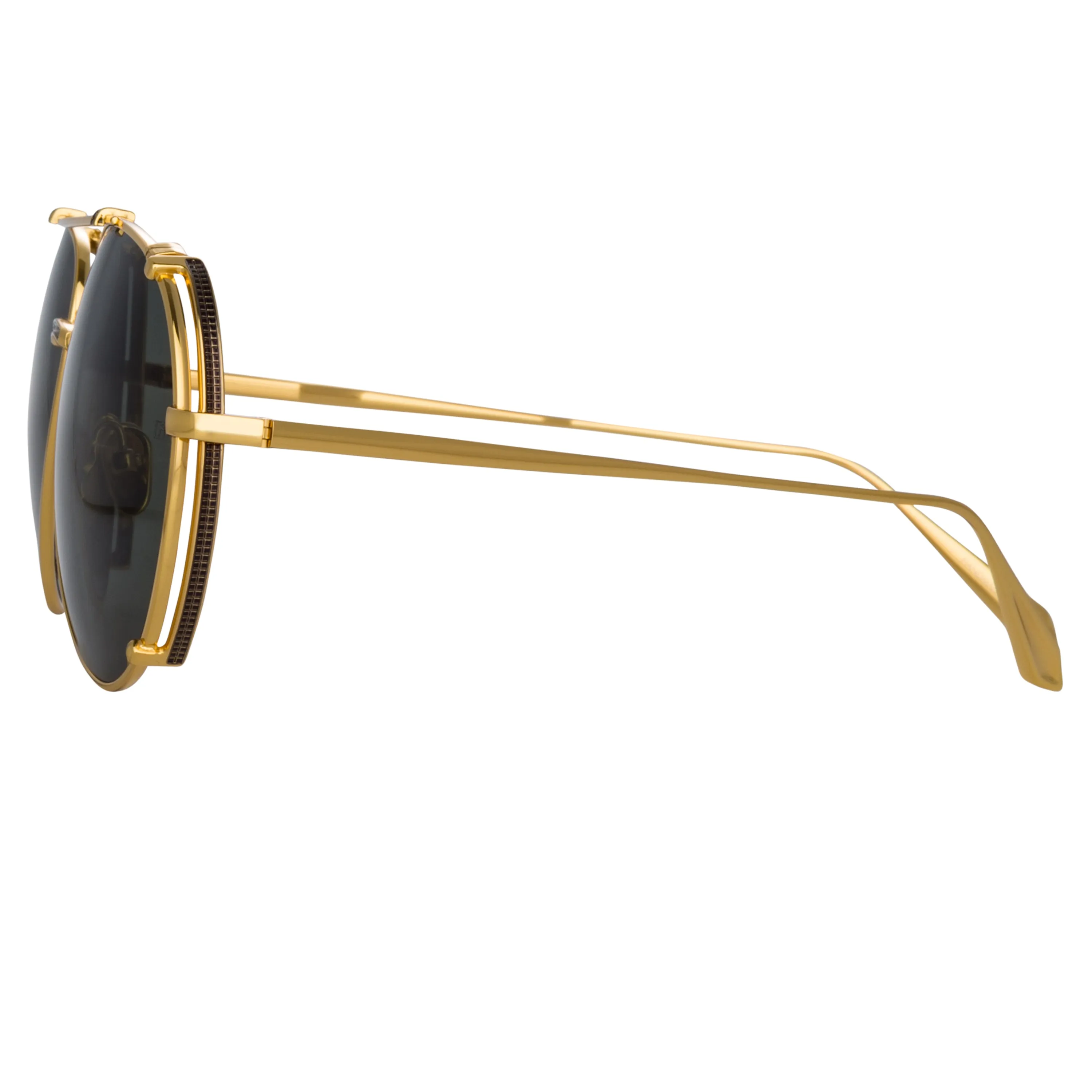 Newman Aviator Sunglasses in Yellow Gold sold by Linda Farrow product image thumbnail 3