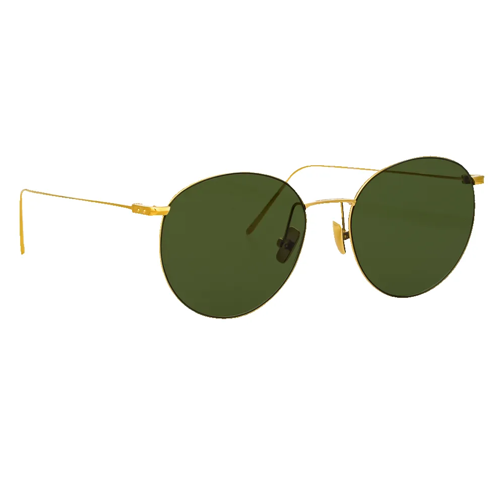 Foster Oval Sunglasses in Yellow Gold sold by Linda Farrow product image thumbnail 2
