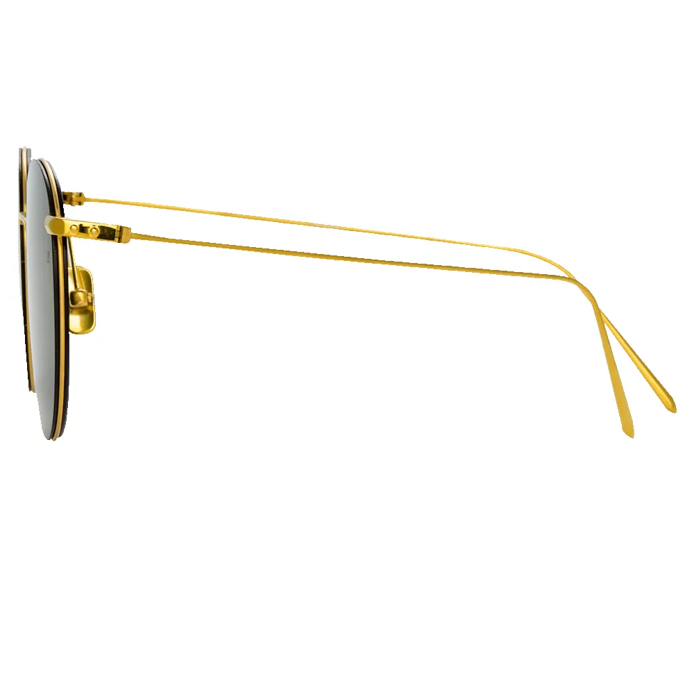 Foster Oval Sunglasses in Yellow Gold sold by Linda Farrow product image thumbnail 4