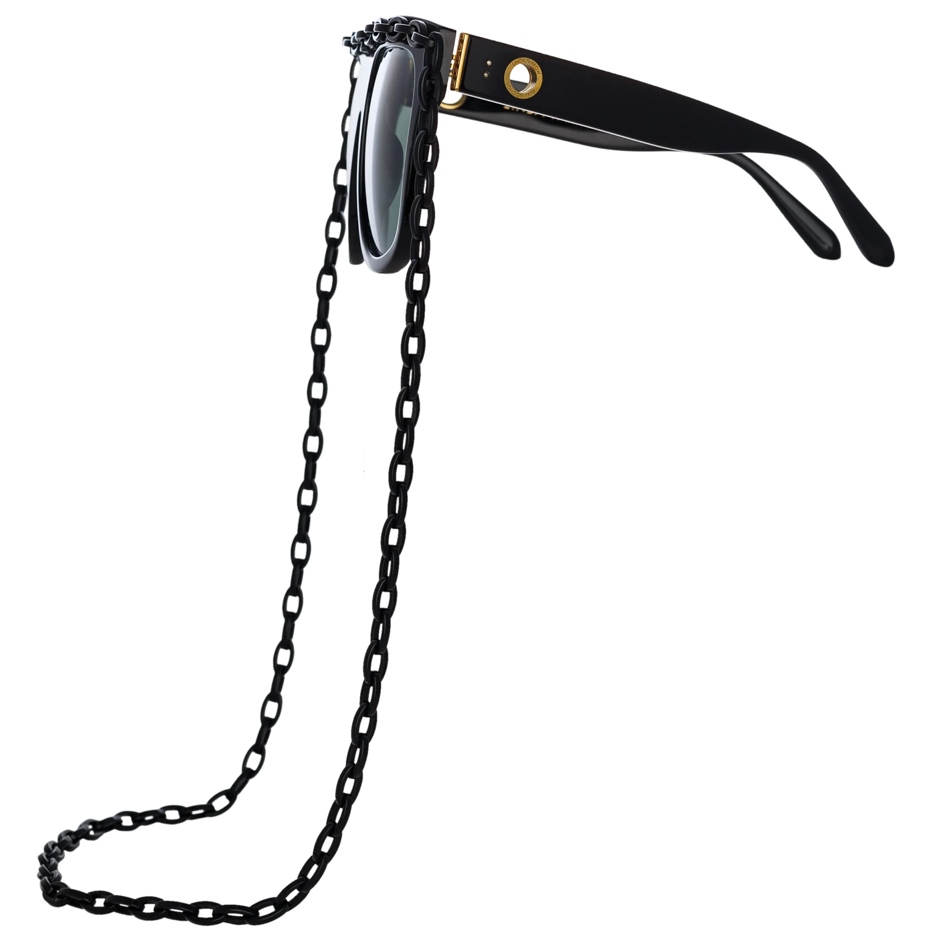 Dakota Flat Top Sunglasses in Black sold by Linda Farrow product image thumbnail 3