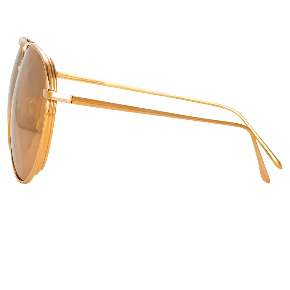 Carter Aviator Sunglasses in Rose Gold sold by Linda Farrow product image thumbnail 3