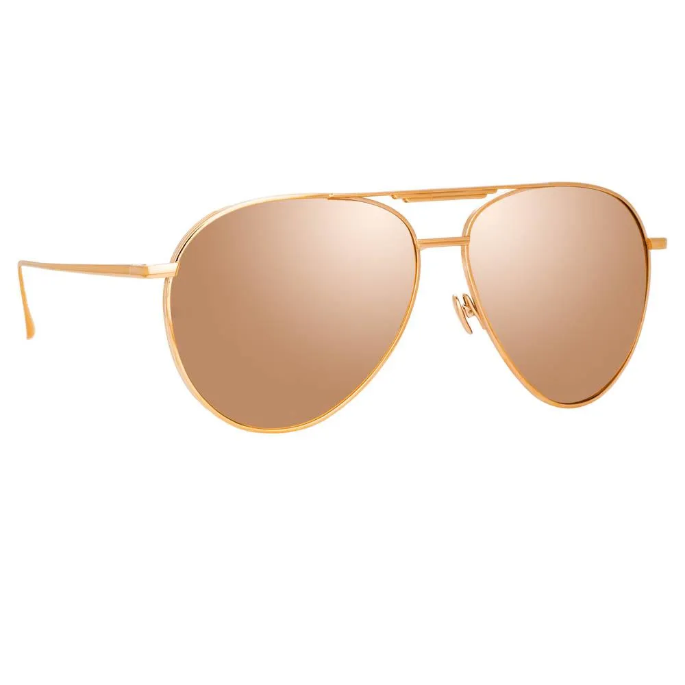 Carter Aviator Sunglasses in Rose Gold sold by Linda Farrow product image thumbnail 2
