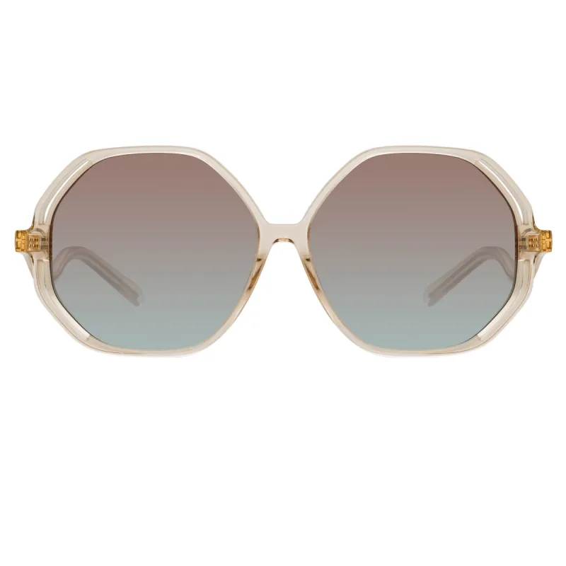 Una Oversized Sunglasses in Ash sold by Linda Farrow