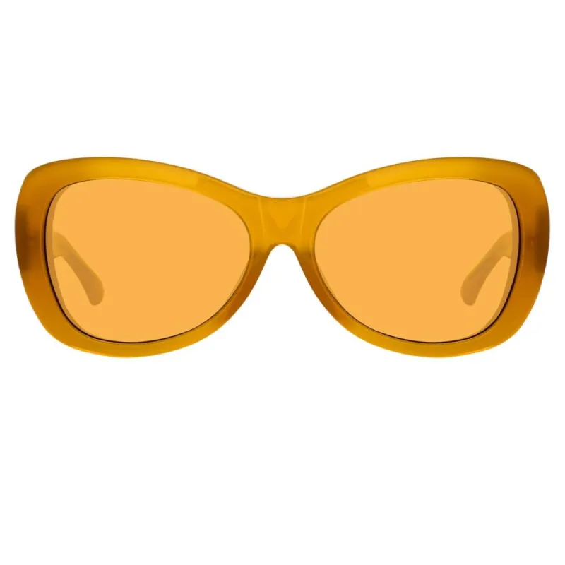 Dries Van Noten 195 Round Sunglasses in Brown sold by Linda Farrow