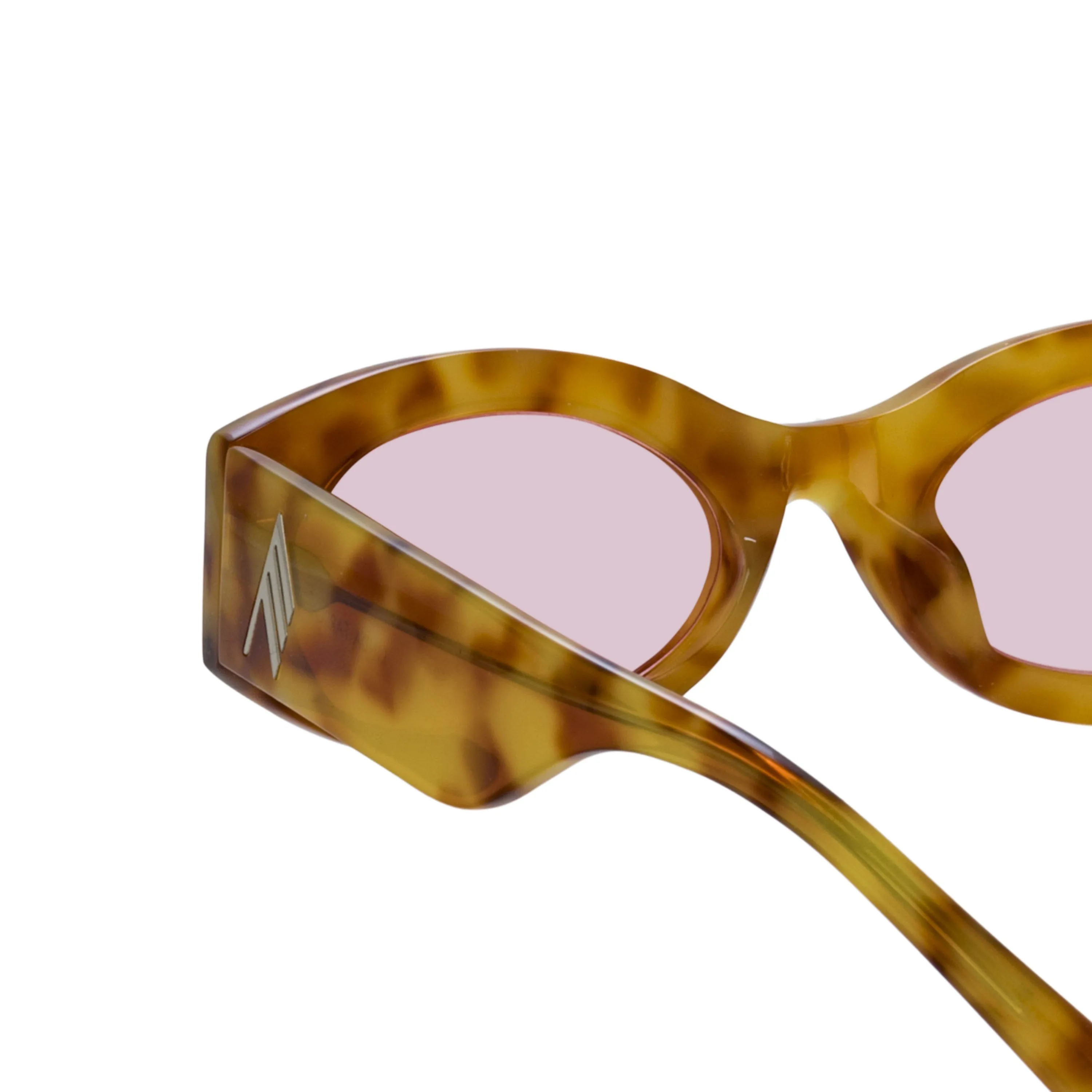 The Attico Berta Oval Sunglasses in Tortoiseshell and Pink sold by Linda Farrow product image thumbnail 5