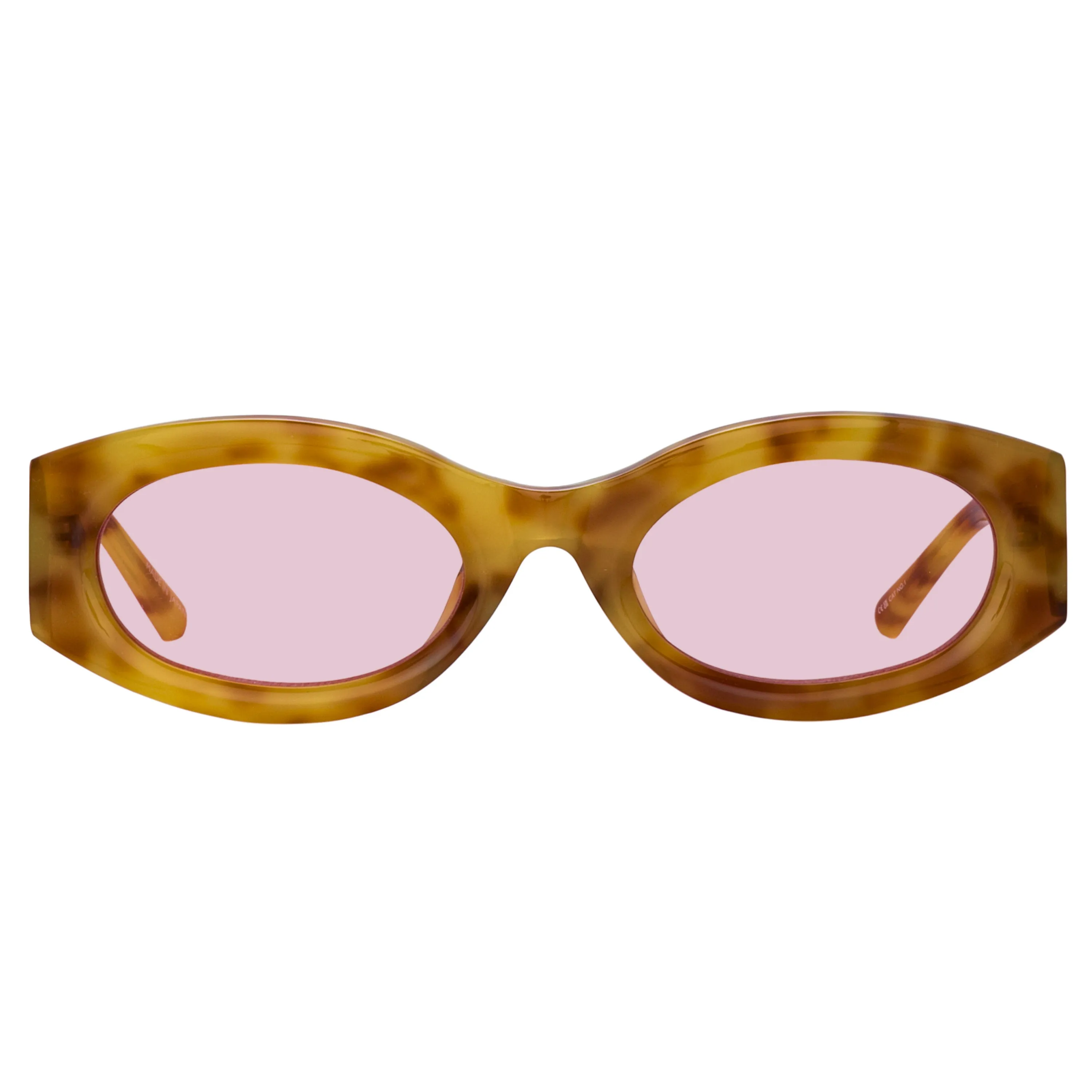 The Attico Berta Oval Sunglasses in Tortoiseshell and Pink sold by Linda Farrow product image thumbnail 2