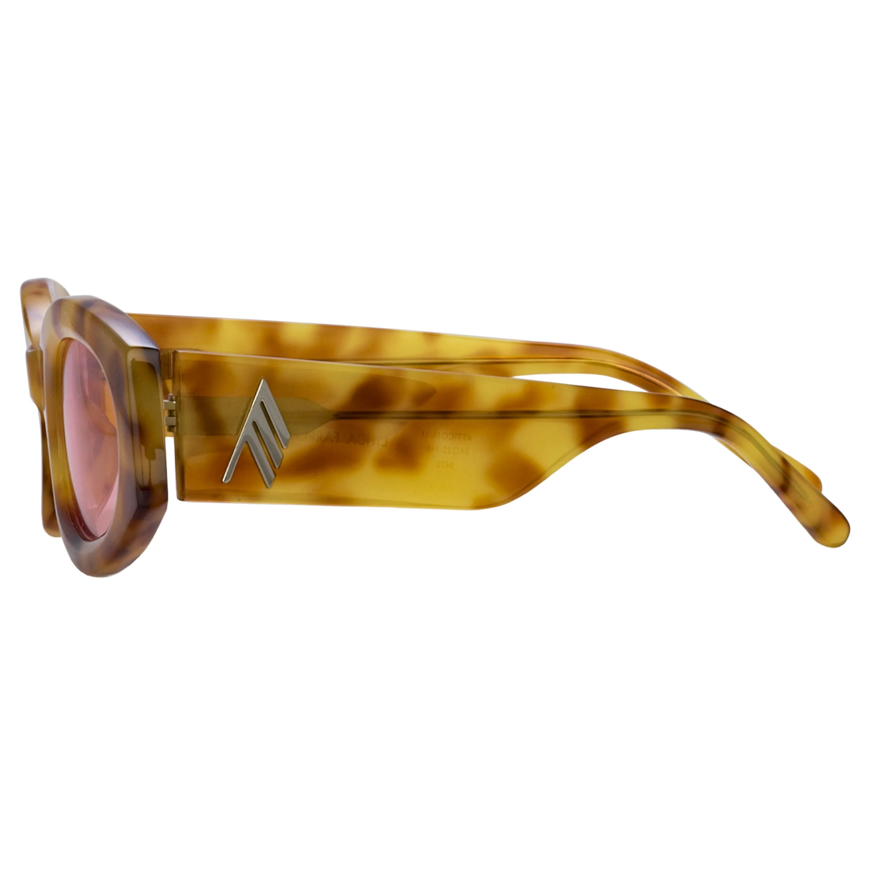 The Attico Berta Oval Sunglasses in Tortoiseshell and Pink sold by Linda Farrow product image thumbnail 4