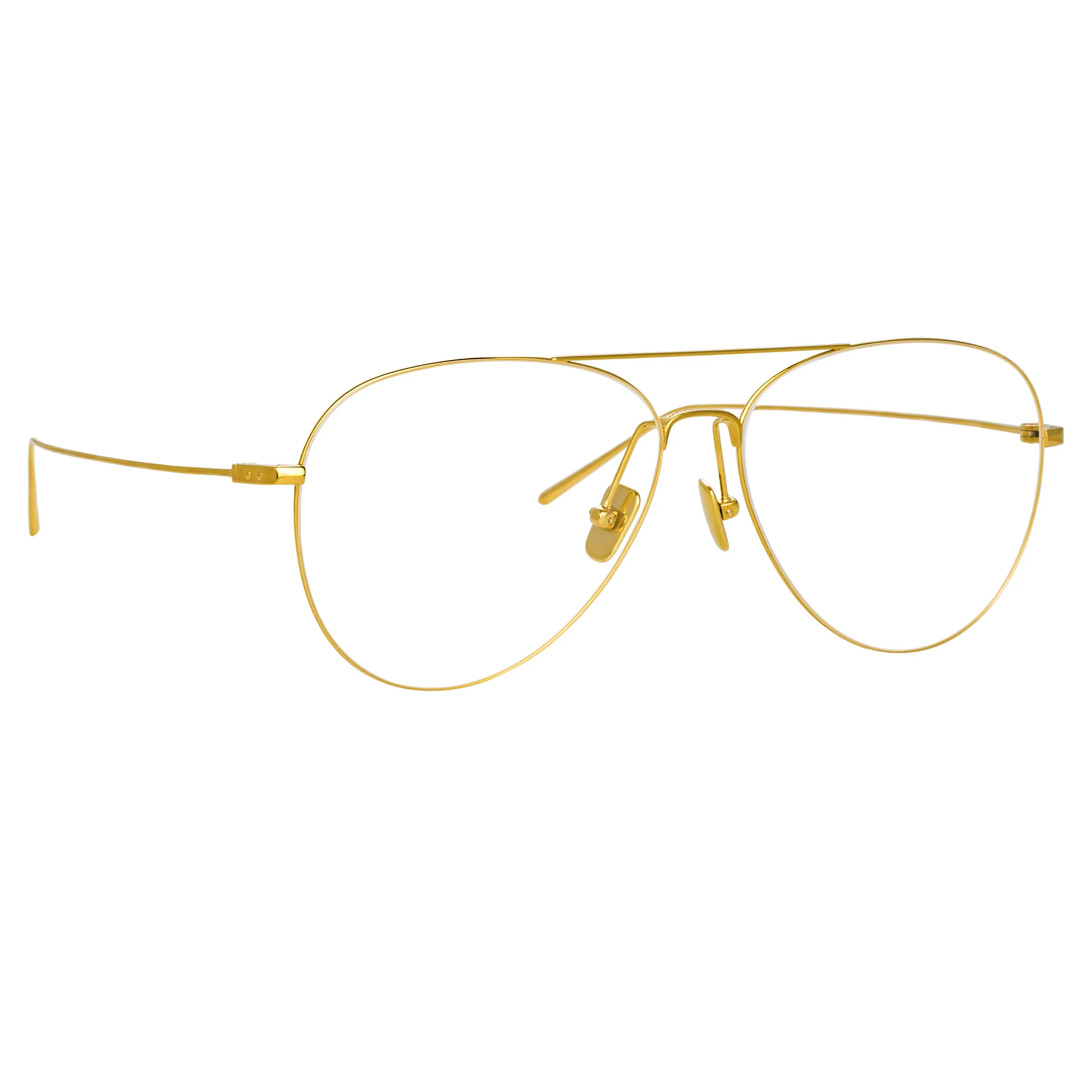Lloyds Aviator Optical Frame in Yellow Gold sold by Linda Farrow product image thumbnail 2