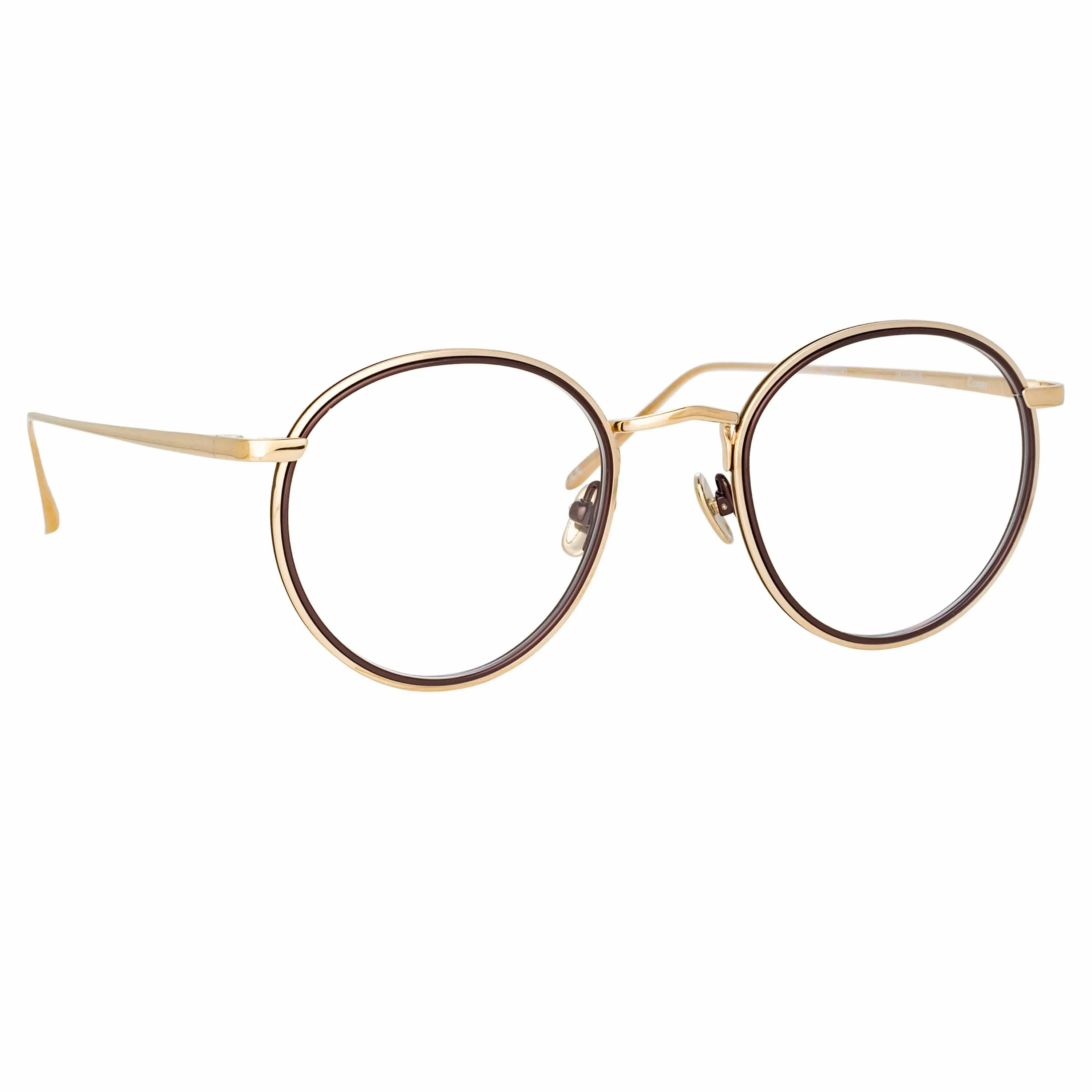 Comer Optical Oval Frame in Light Gold sold by Linda Farrow product image thumbnail 3
