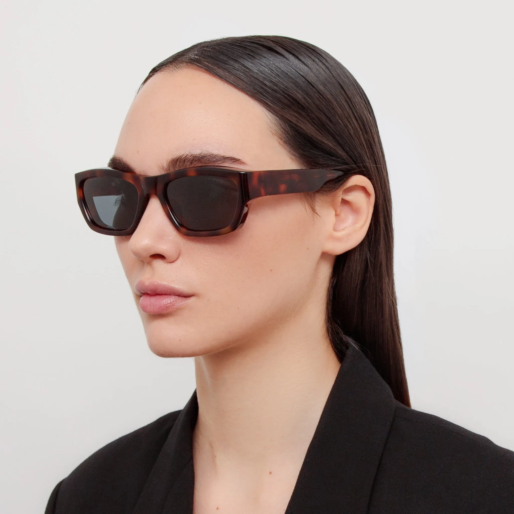 Meridiano D-Frame Sunglasses in Tortoiseshell by Jacquemus sold by Linda Farrow