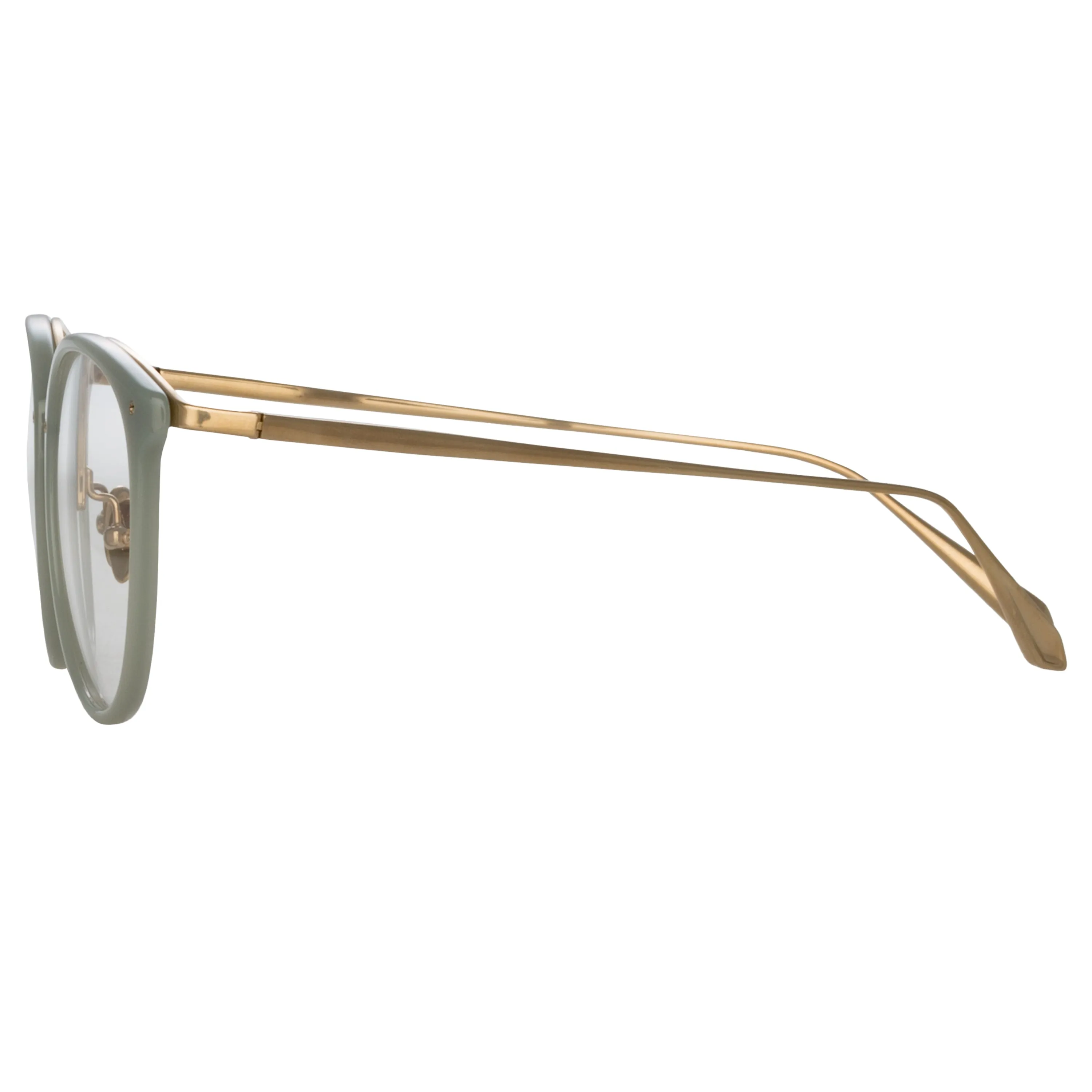 Calthorpe Oval Optical Frame in Steel sold by Linda Farrow product image thumbnail 4
