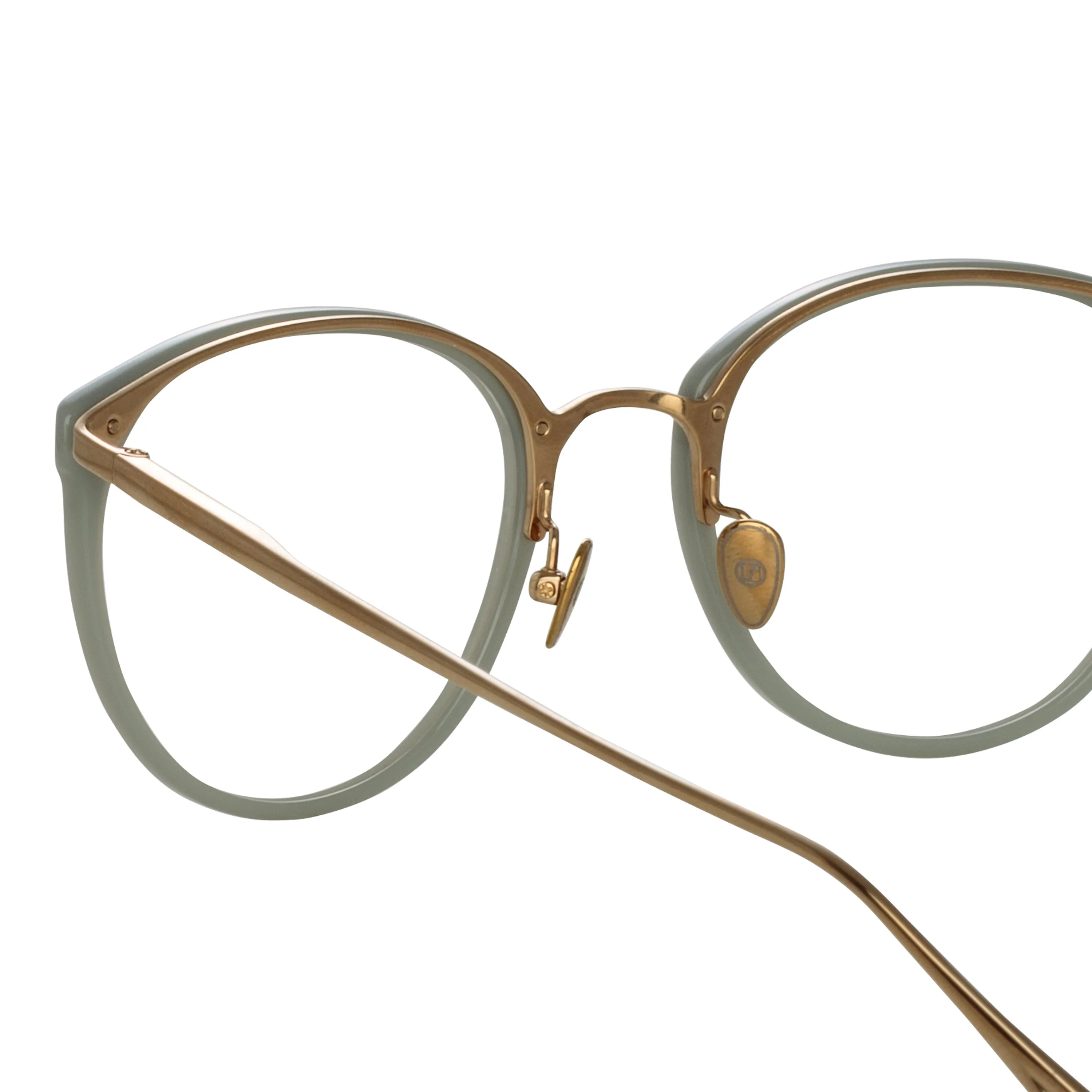 Calthorpe Oval Optical Frame in Steel sold by Linda Farrow product image thumbnail 5