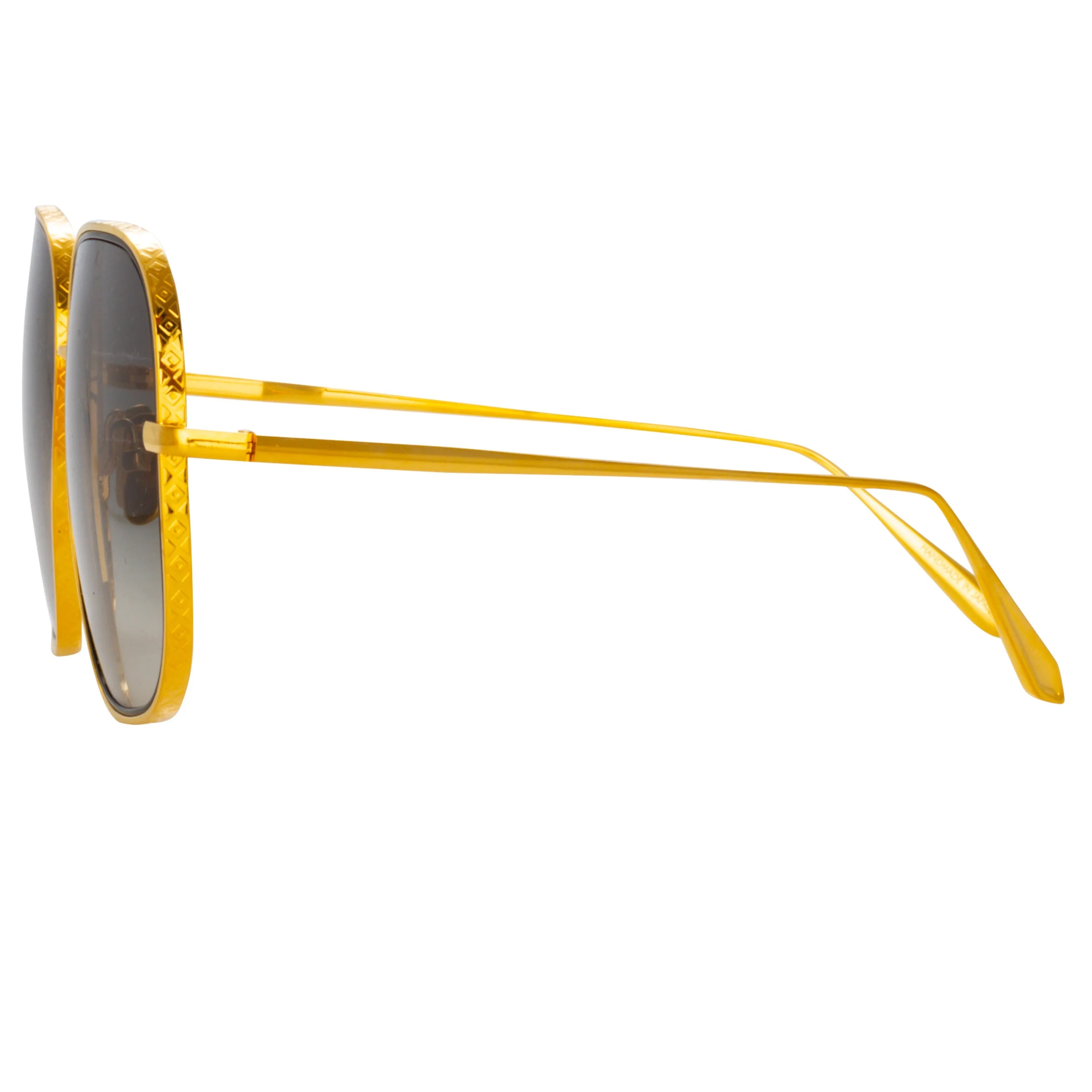 Juliana Oversized Sunglasses in Yellow Gold sold by Linda Farrow product image thumbnail 4
