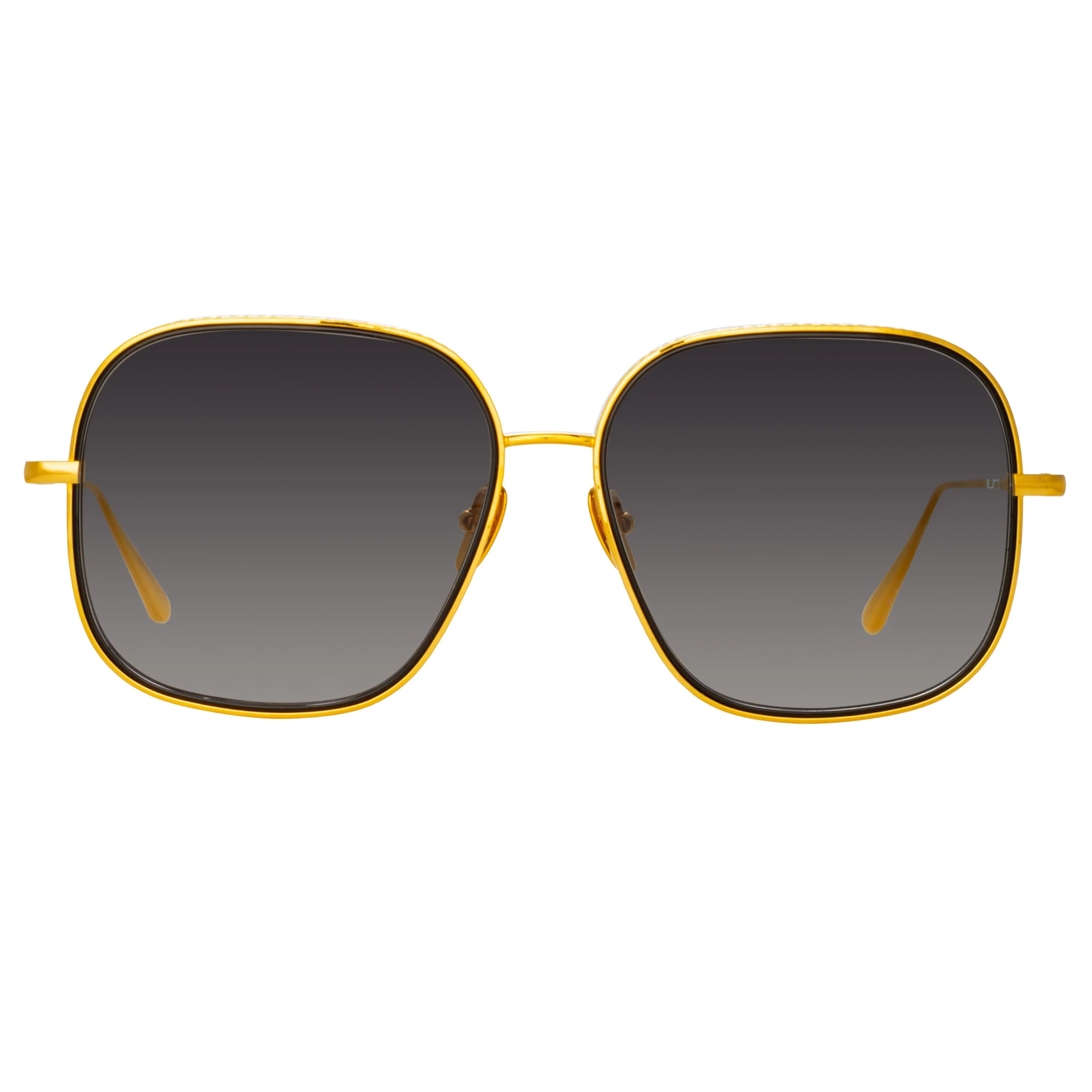 Juliana Oversized Sunglasses in Yellow Gold sold by Linda Farrow product image thumbnail 2