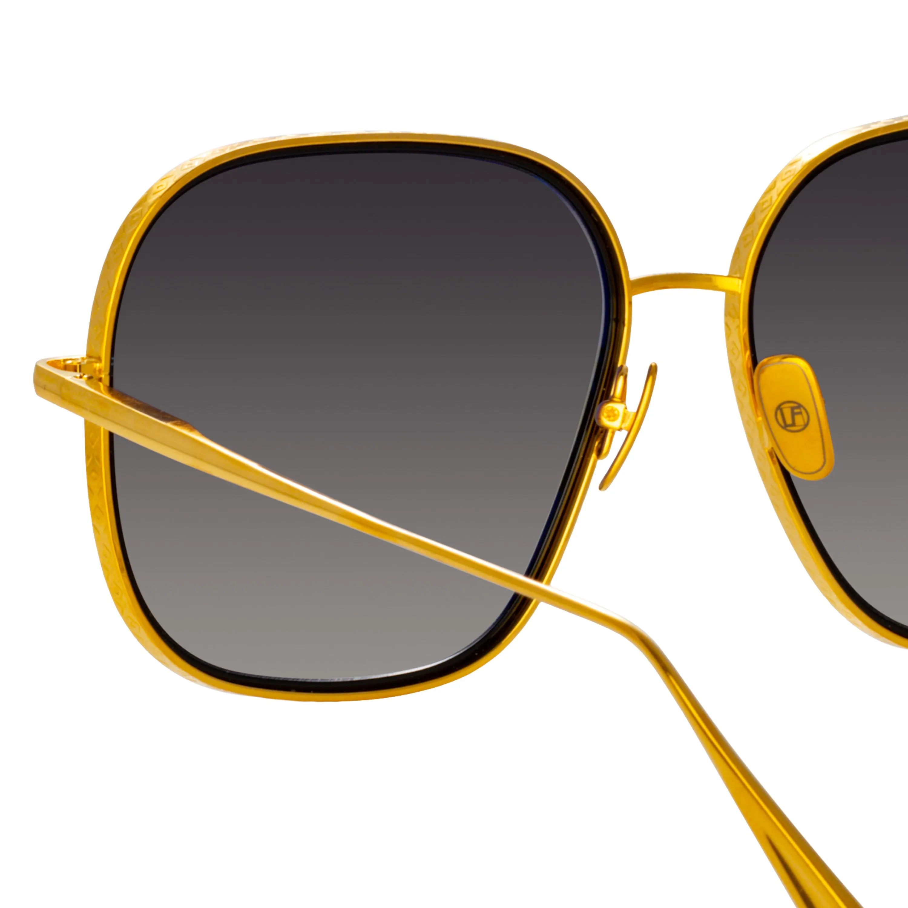 Juliana Oversized Sunglasses in Yellow Gold sold by Linda Farrow product image thumbnail 3