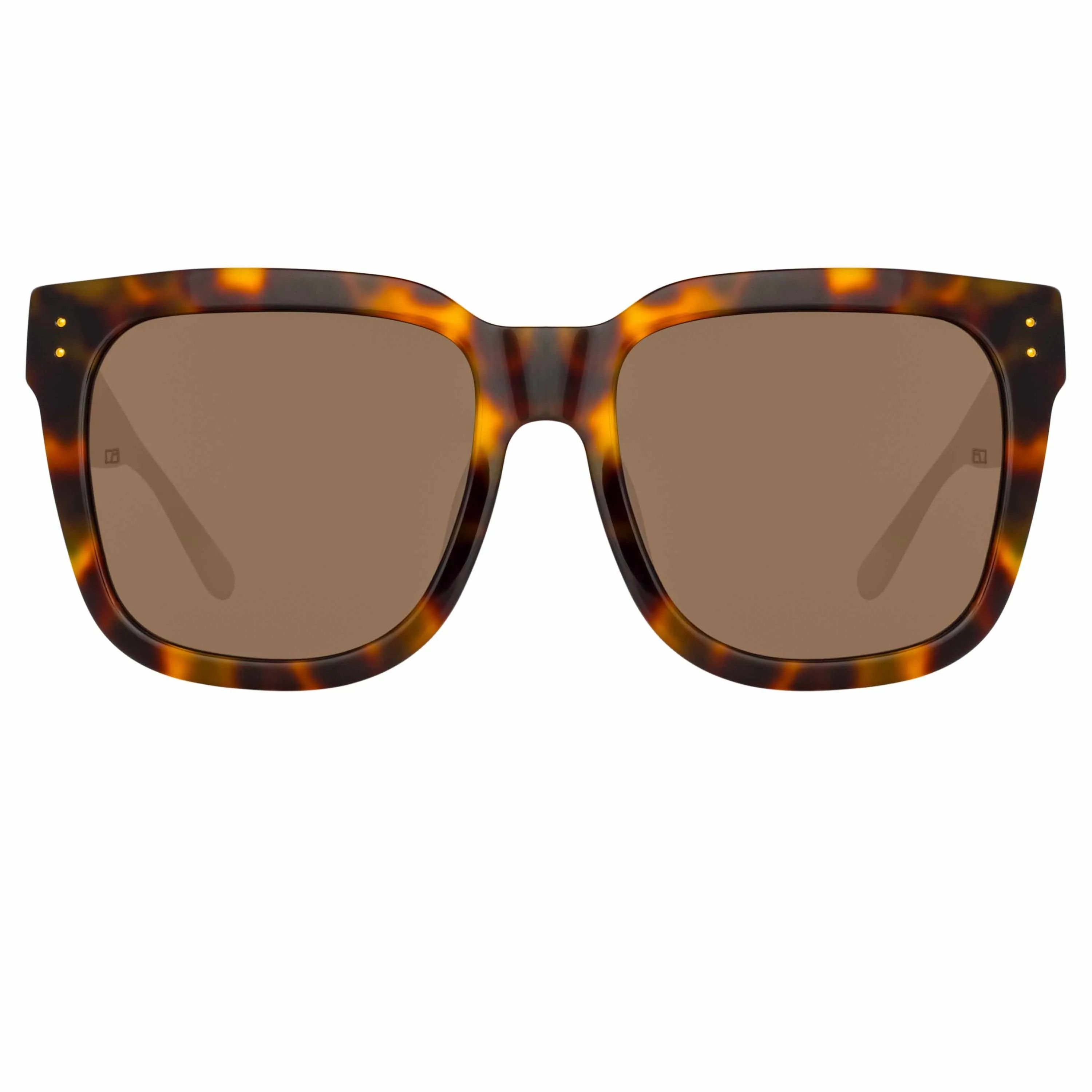Freya Square Sunglasses in Tortoiseshell and Cream sold by Linda Farrow