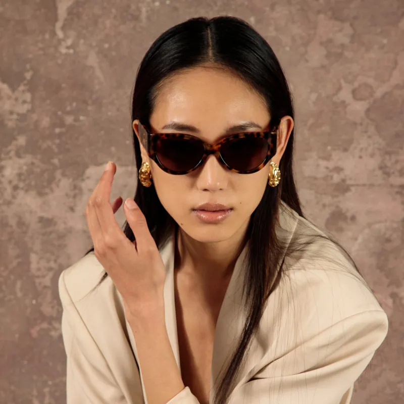 Connie Cat Eye Sunglasses in Tortoiseshell sold by Linda Farrow