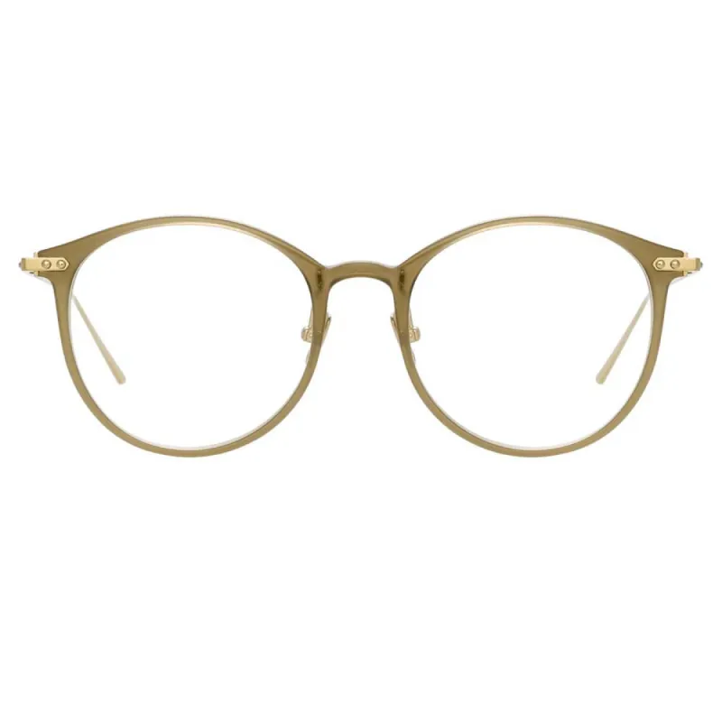 Linda Farrow Linear Gray C7 Oval Optical Frame sold by Linda Farrow