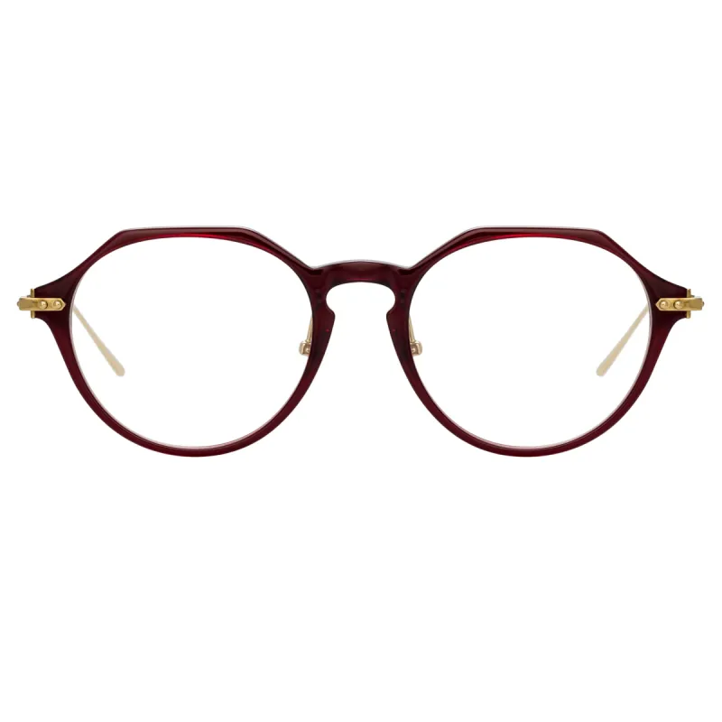Linda Farrow Linear Wren in Burgundy sold by Linda Farrow