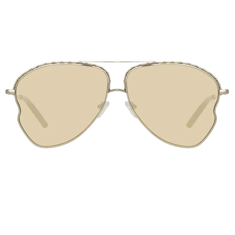 Matthew Williamson Lupin Sunglasses in Silver sold by Linda Farrow